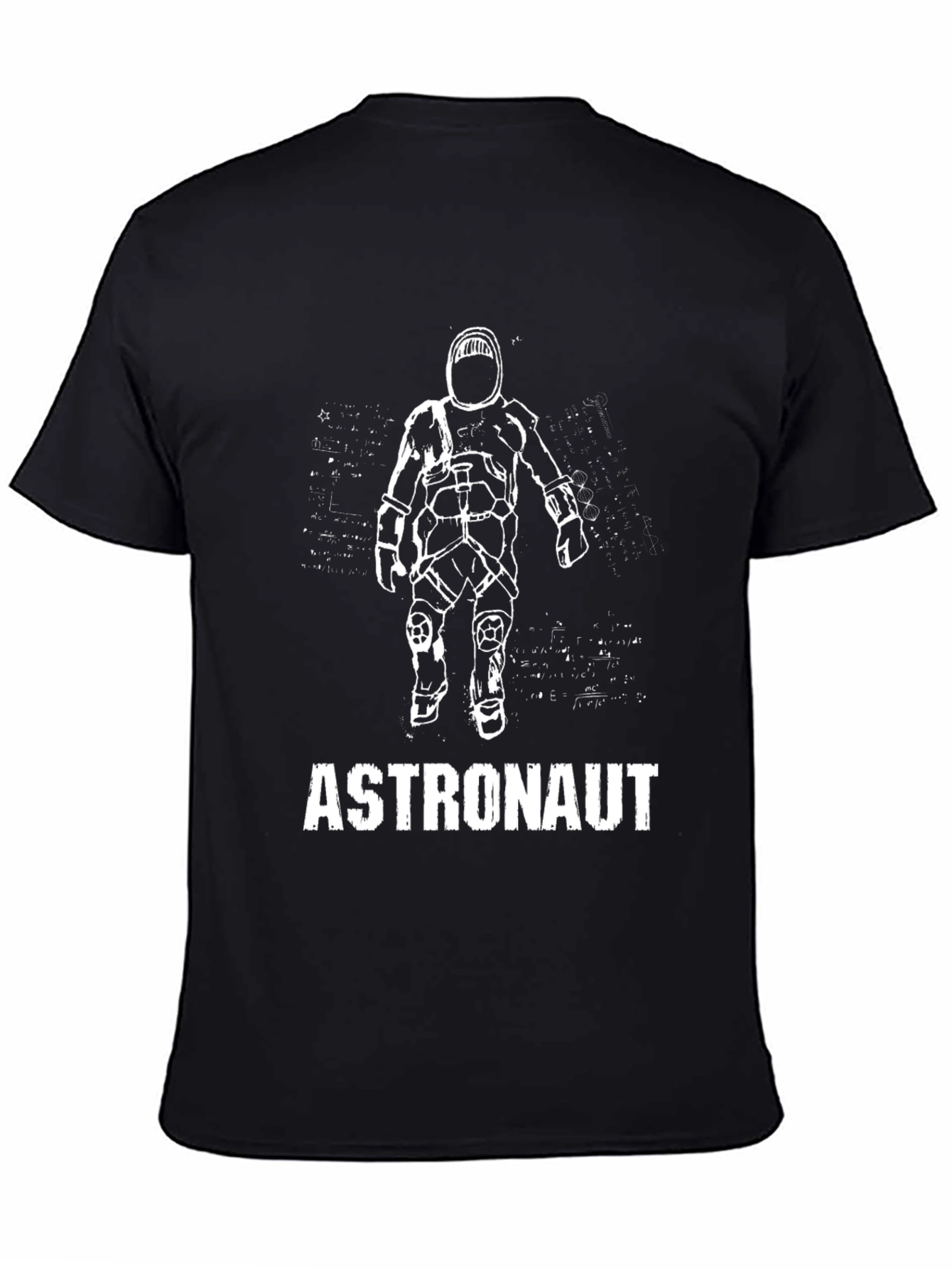 Astronaut Graphic Print Black T-Shirt