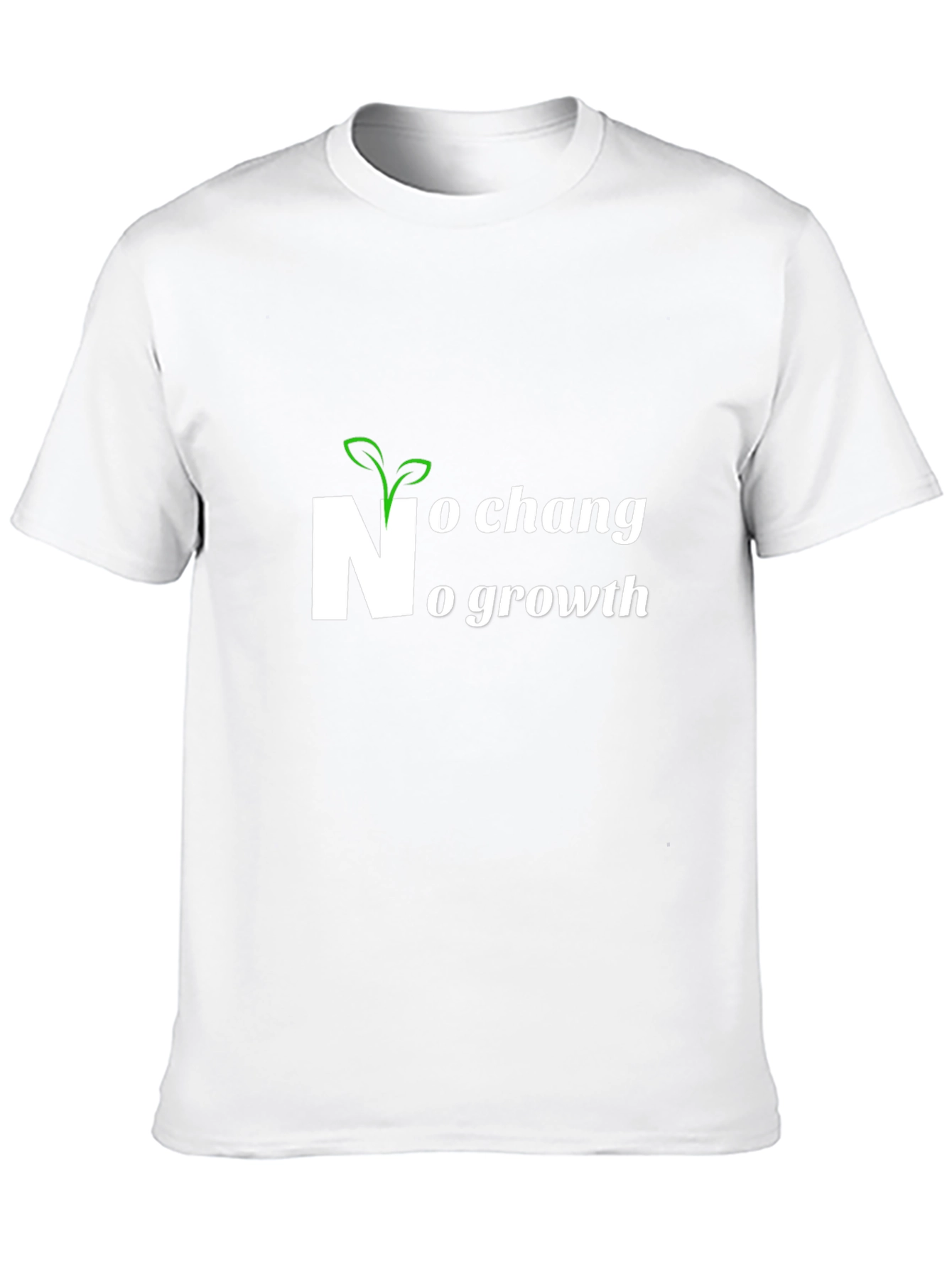 No Change No Growth Black T-Shirt