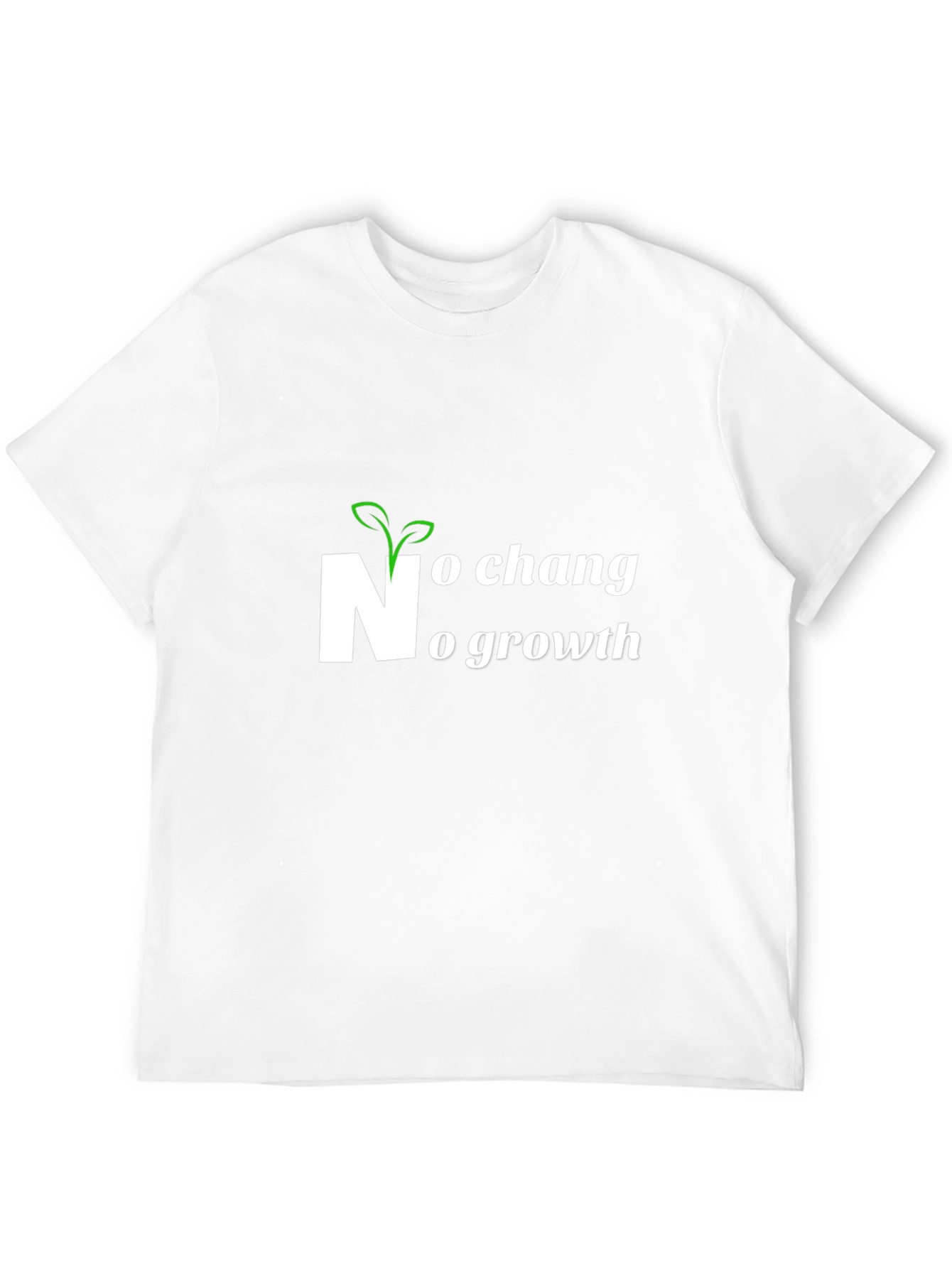 No Change No Growth Black T-Shirt
