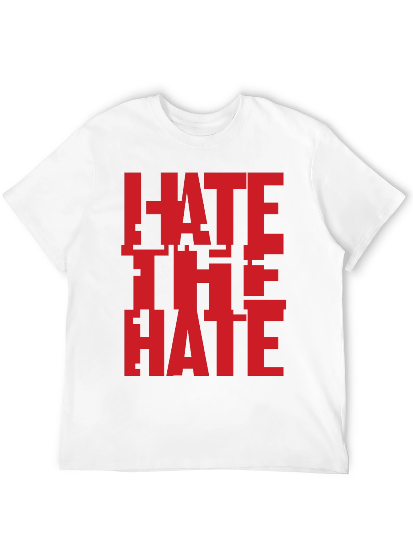 Hate The Hate Graphic T-Shirt - Bold Red Design