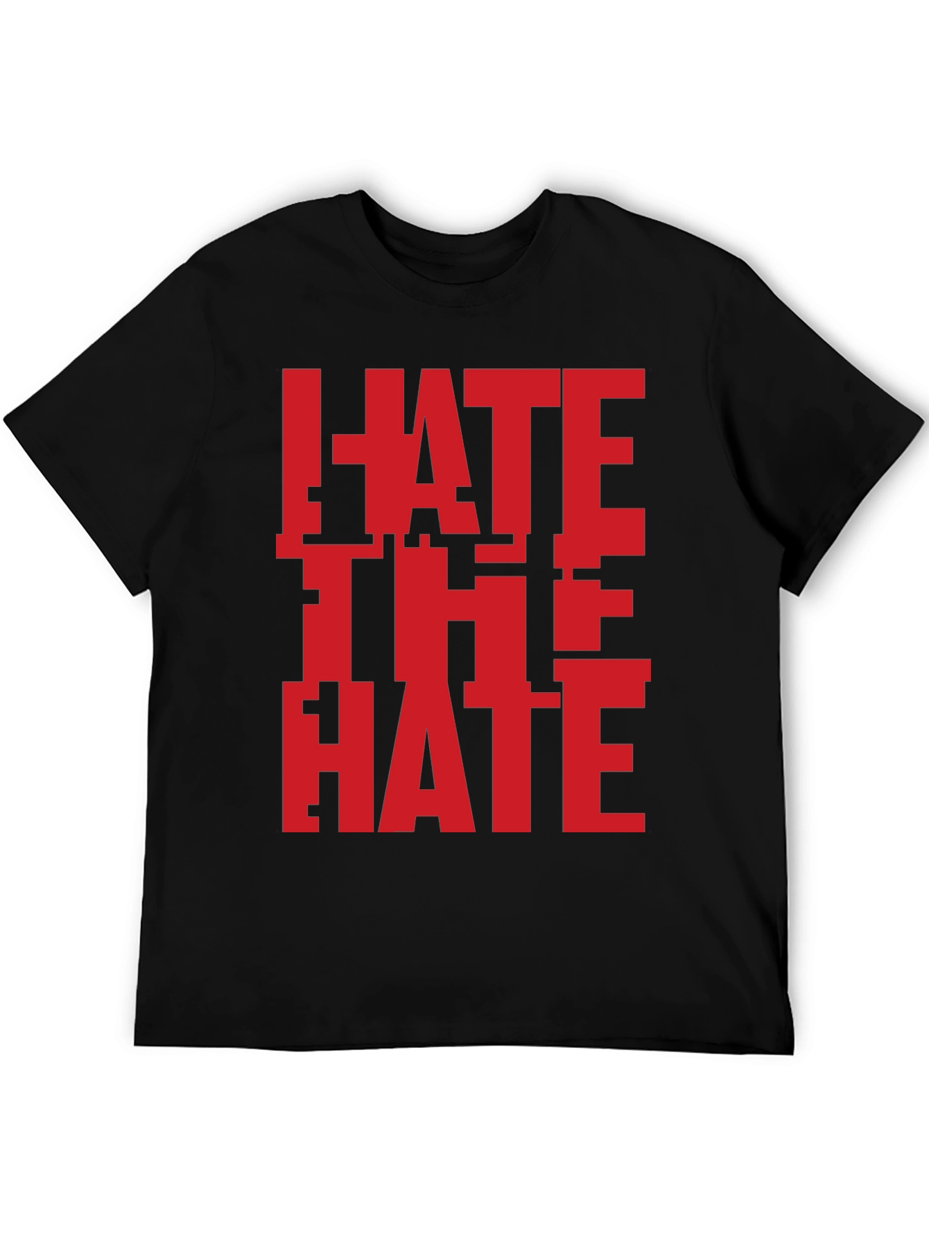 Hate The Hate Graphic T-Shirt - Bold Red Design