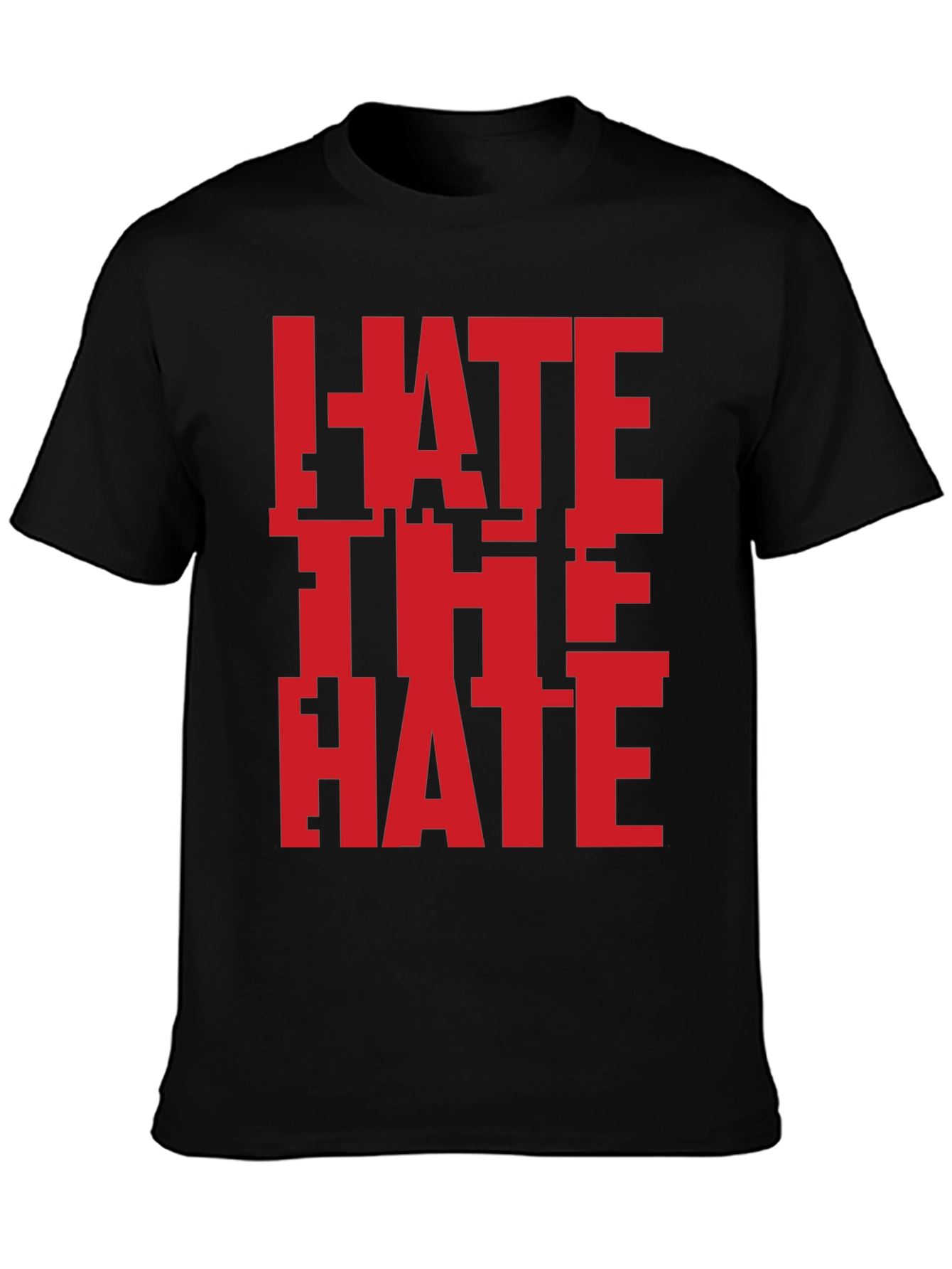 Hate The Hate Graphic T-Shirt - Bold Red Design
