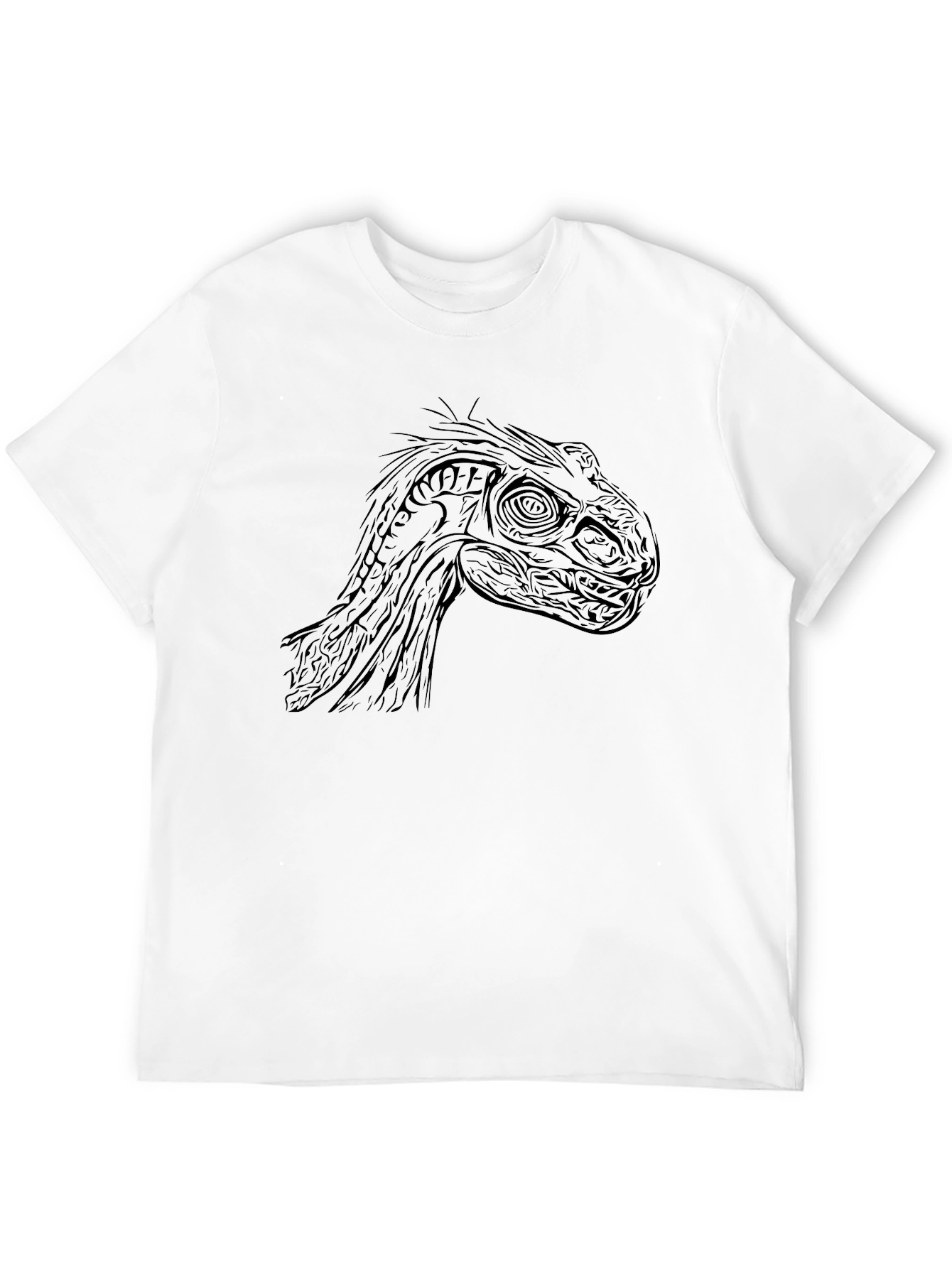 Dino Head Graphic Tee - Cool Black T-Shirt