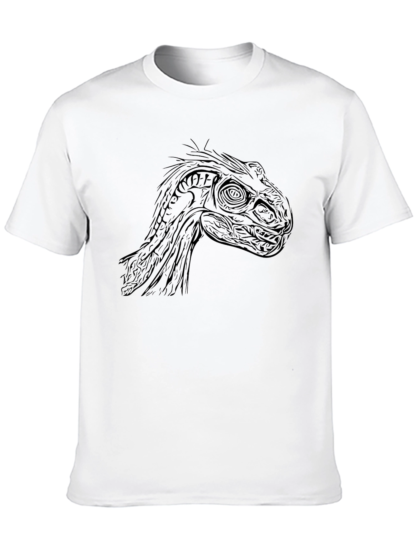 Dino Head Graphic Tee - Cool Black T-Shirt