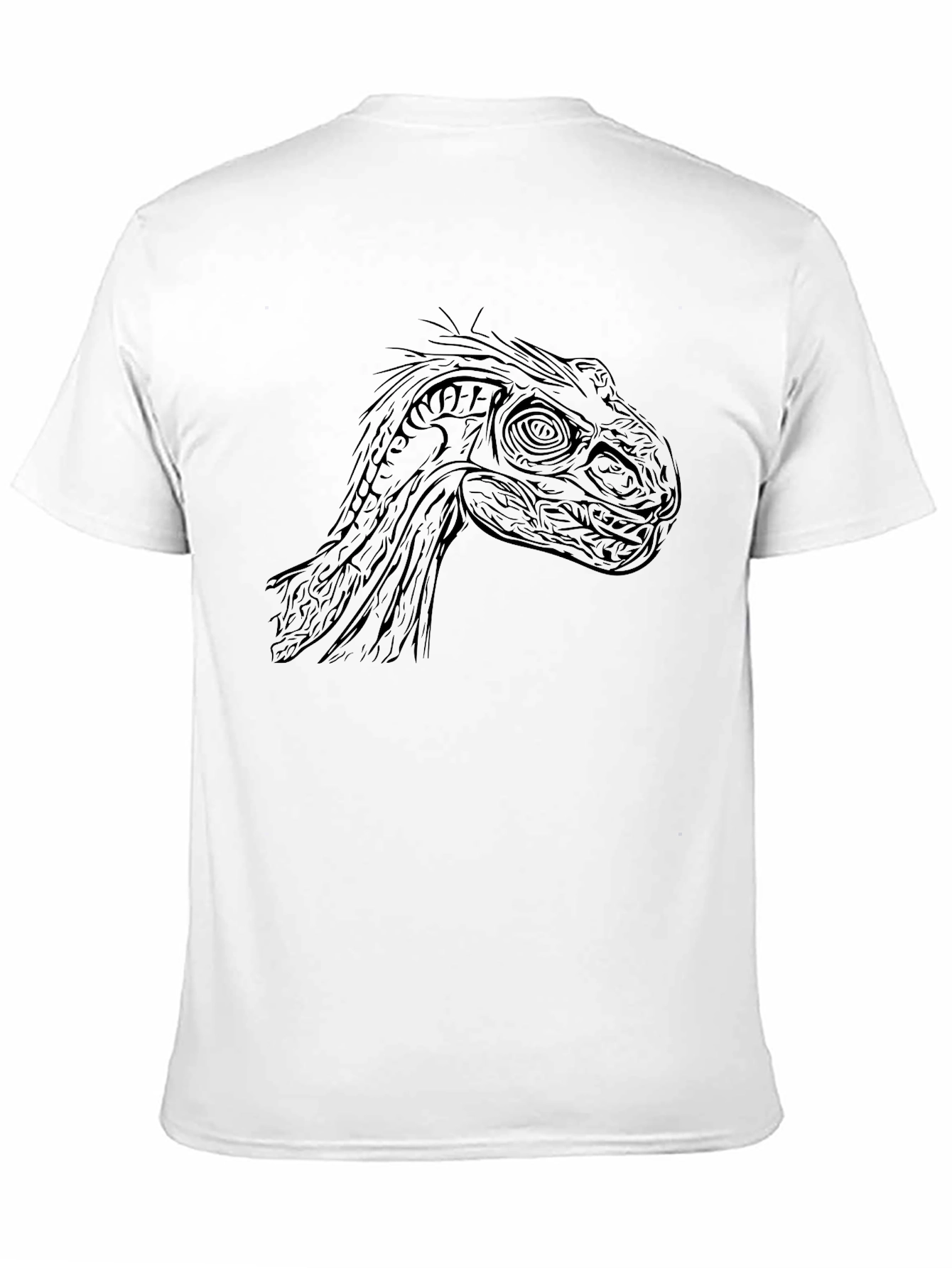 Dino Head Graphic Tee - Cool Black T-Shirt