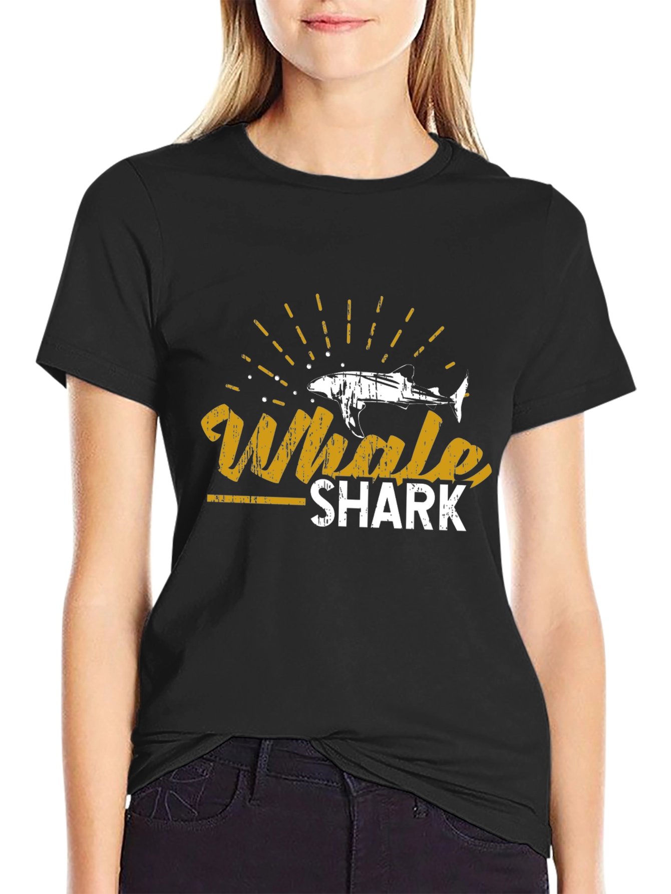 Whale Shark Graphic Tee - Stylish Black T-Shirt