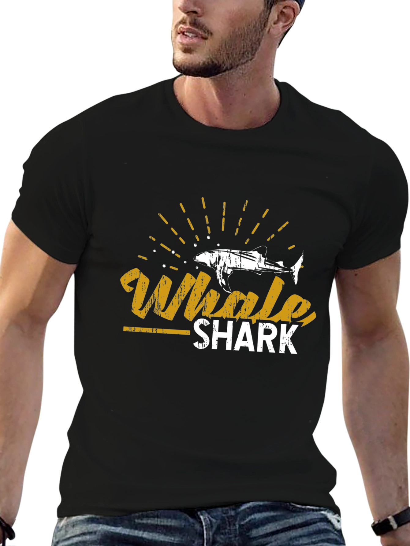 Whale Shark Graphic Tee - Stylish Black T-Shirt