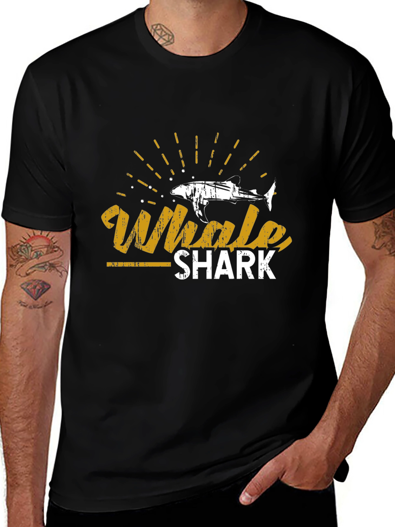 Whale Shark Graphic Tee - Stylish Black T-Shirt