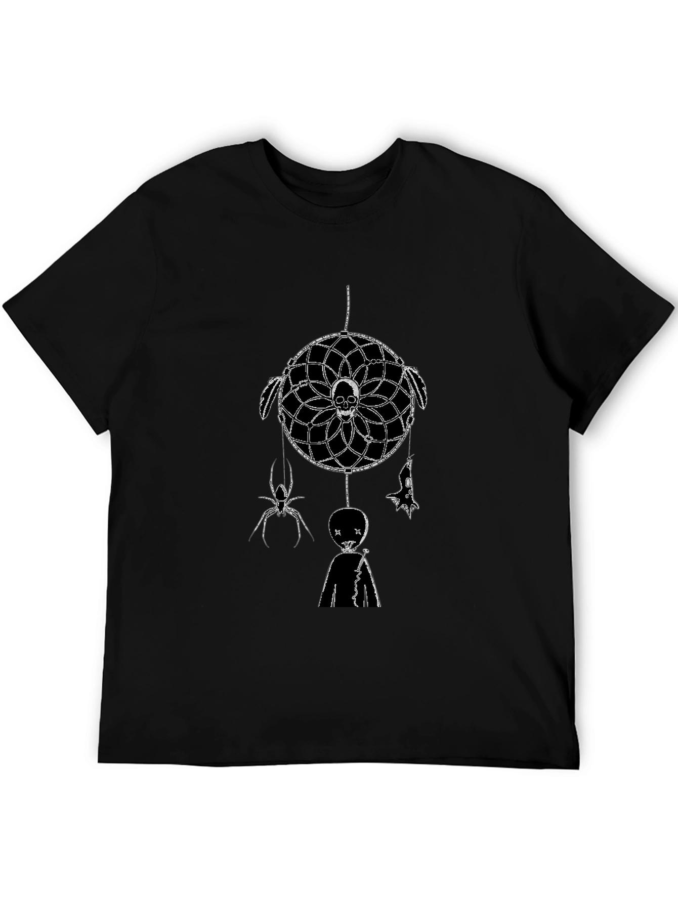 Skull Dreamcatcher T-Shirt - Unique Gothic Design