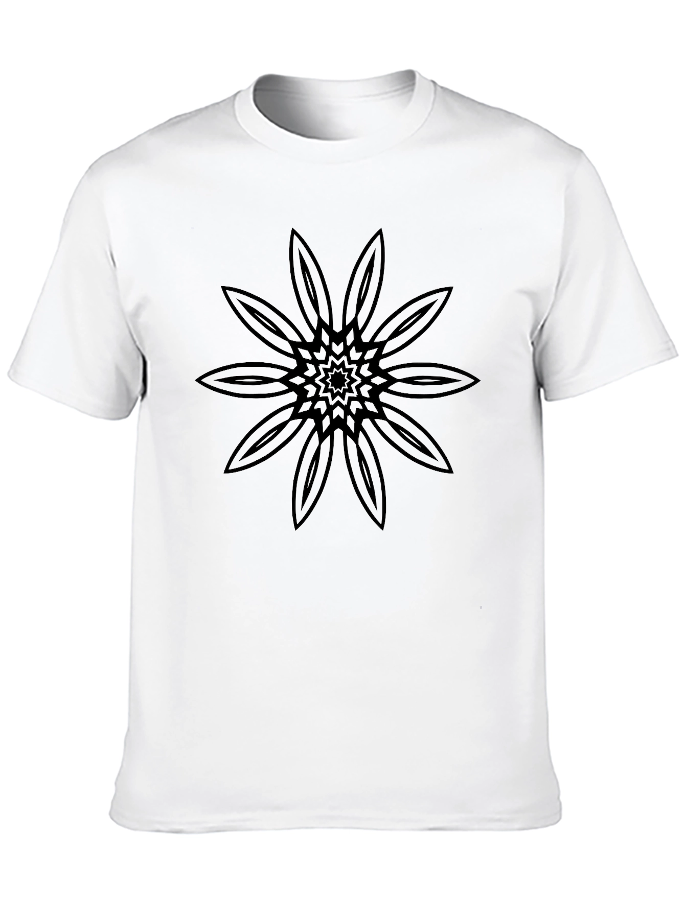 Black Floral Graphic Tee - Stylish Mens T-Shirt