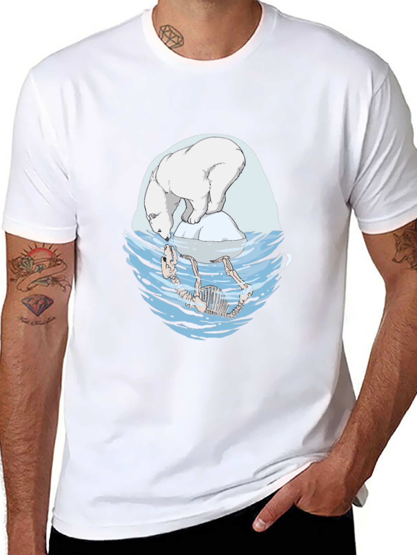 Polar Bear Climate Change Graphic Tee