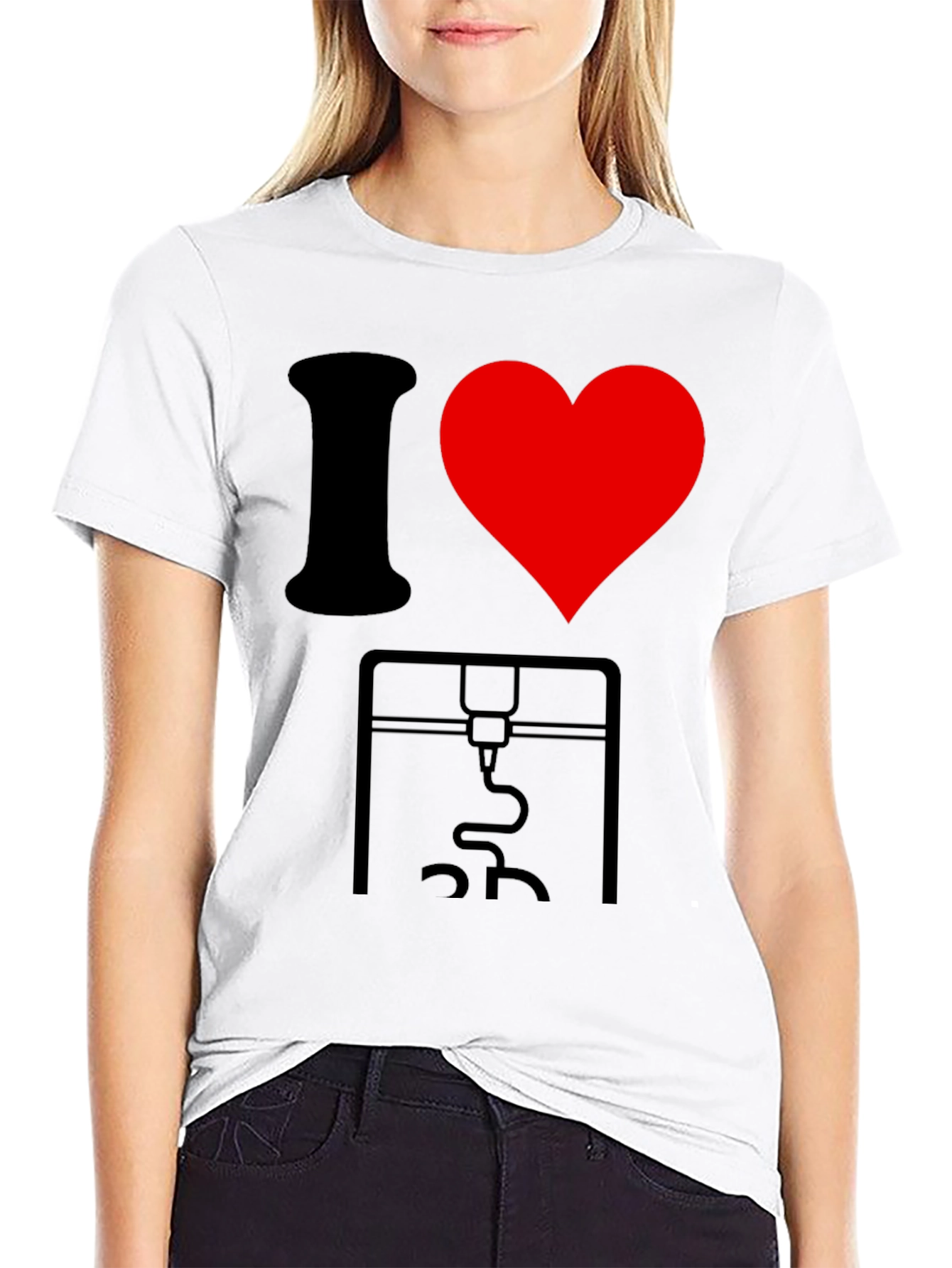 I Love 3D Printing Black T-Shirt