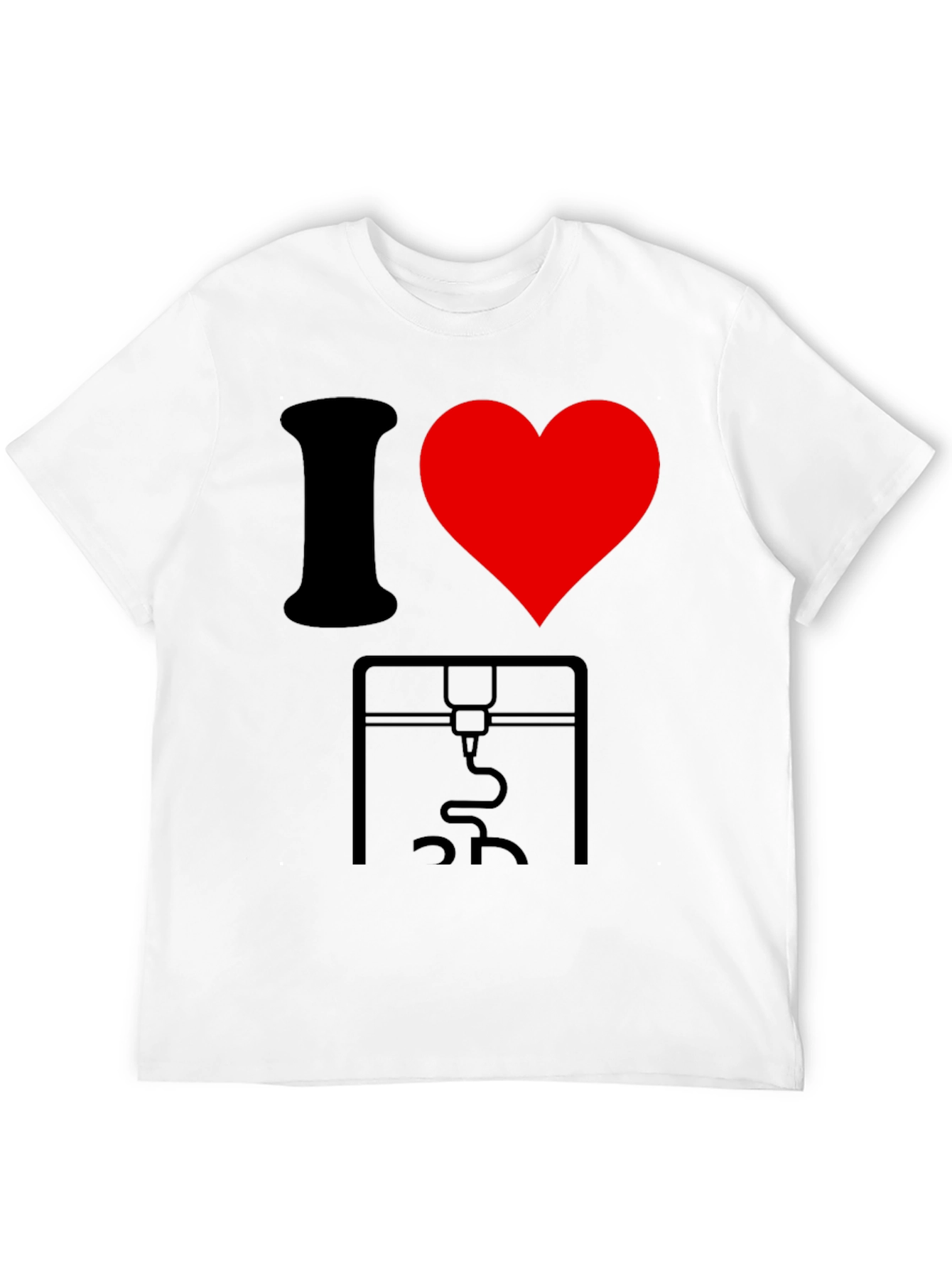 I Love 3D Printing Black T-Shirt