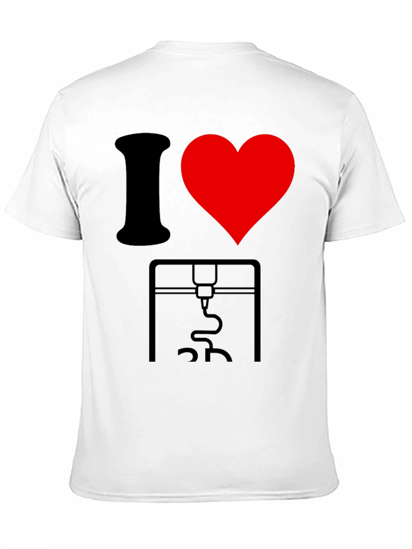 I Love 3D Printing Black T-Shirt
