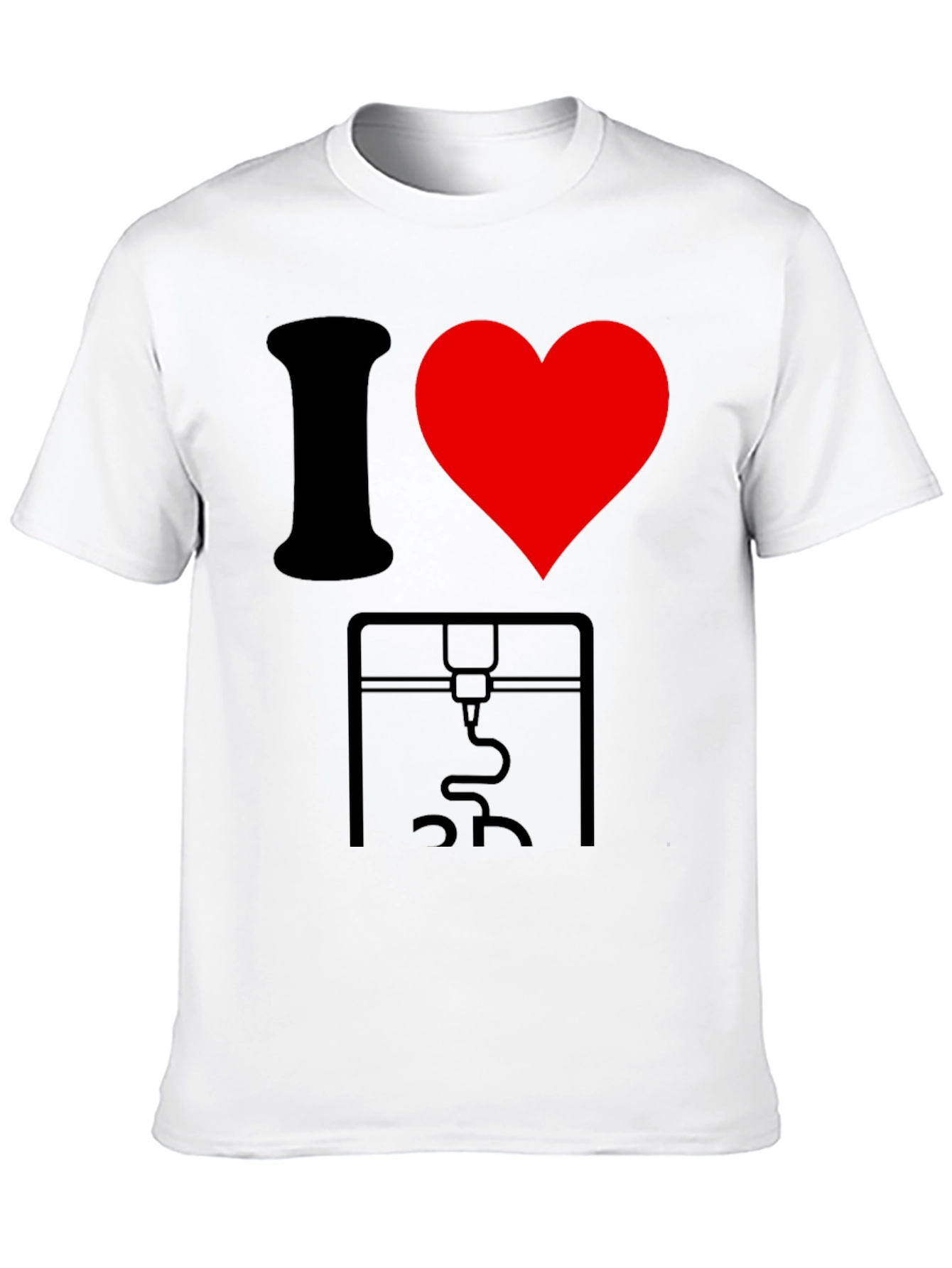 I Love 3D Printing Black T-Shirt