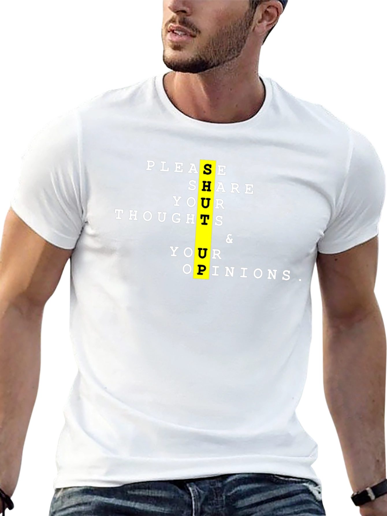 Share Your Thoughts Black Graphic Tee