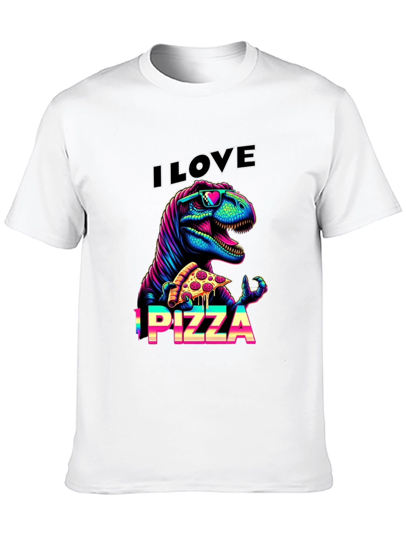 I Love Pizza T-Rex Graphic Tee