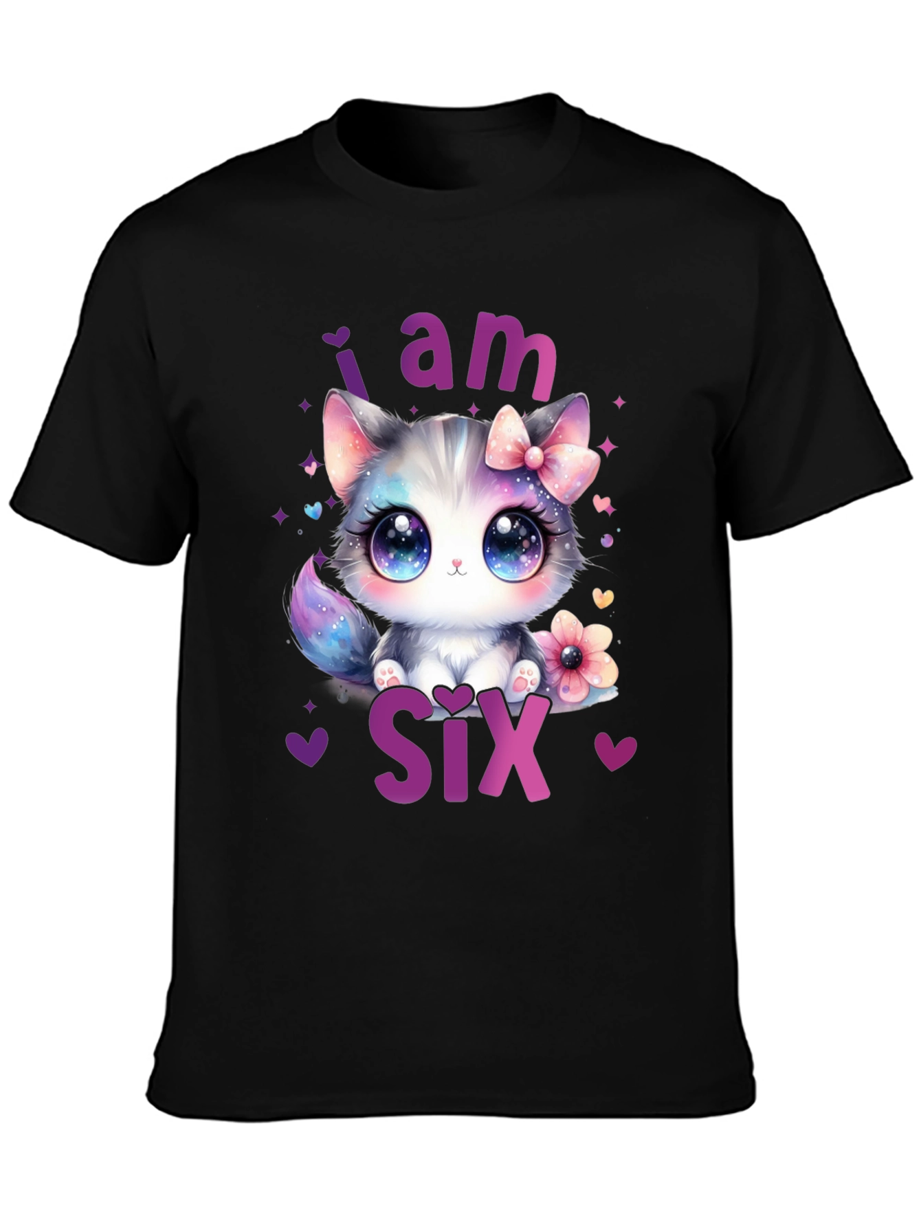 Cute Kitten 6th Birthday T-Shirt