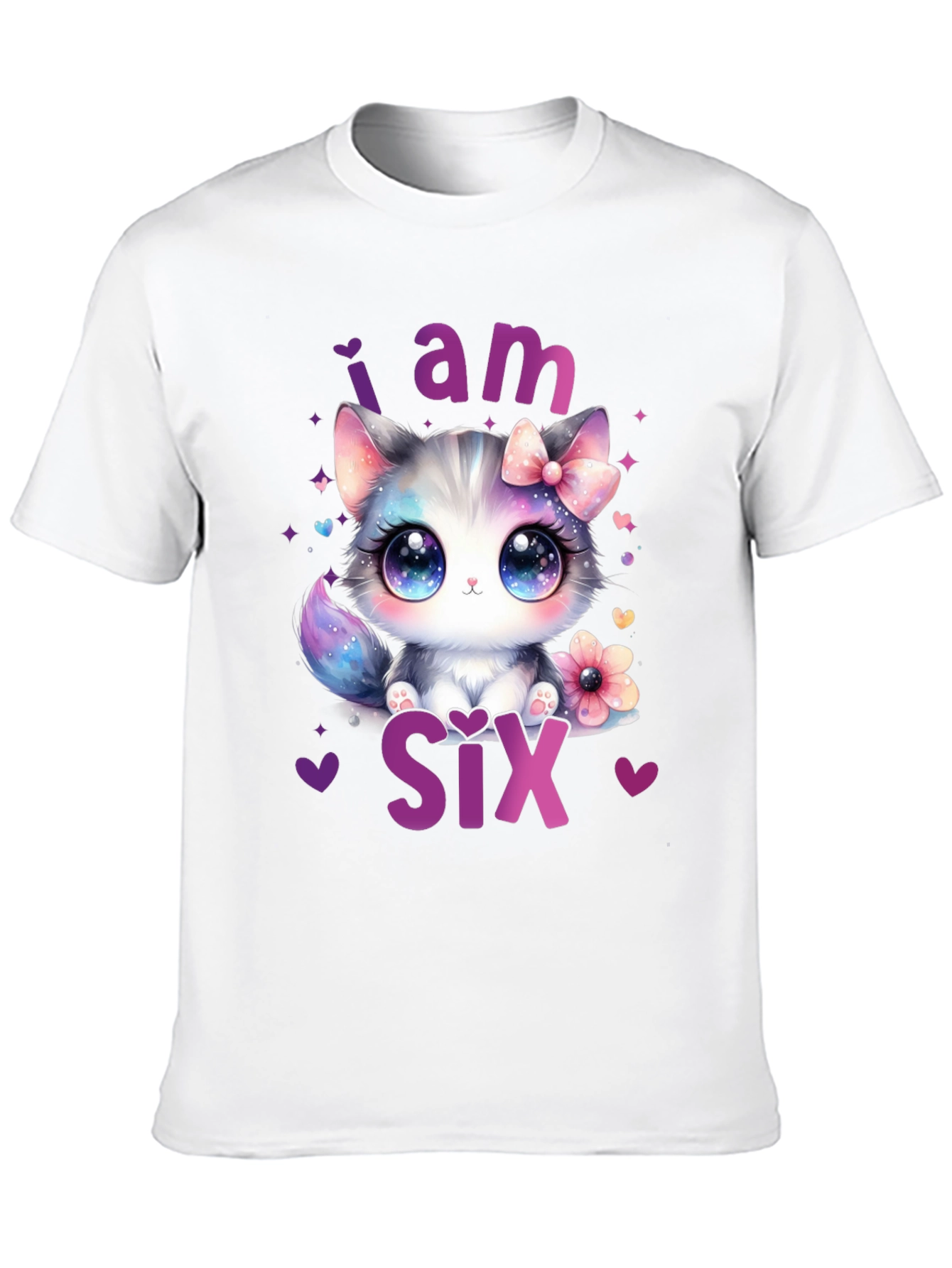 Cute Kitten 6th Birthday T-Shirt