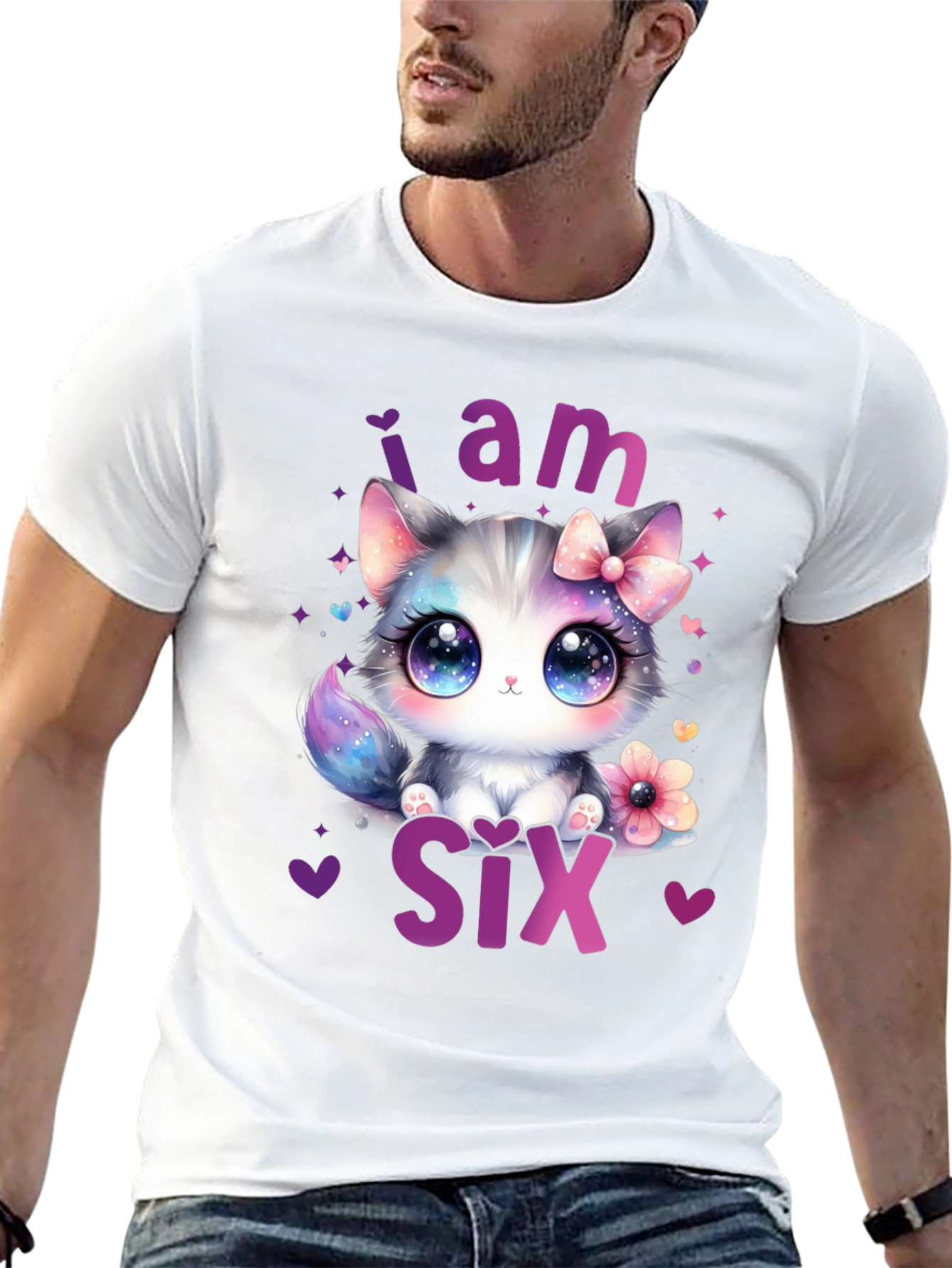 Cute Kitten 6th Birthday T-Shirt