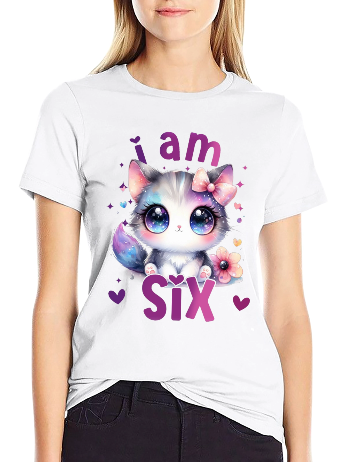 Cute Kitten 6th Birthday T-Shirt
