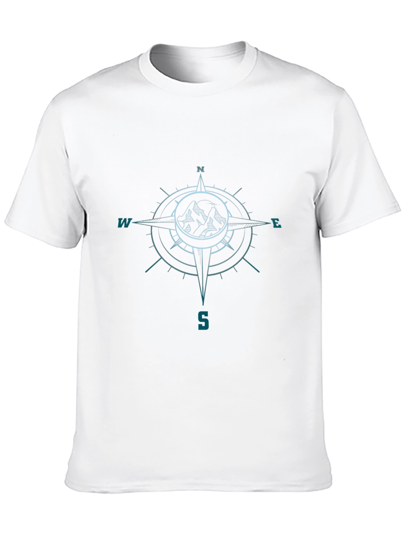 Compass Mountain Graphic Tee - Black Adventure Shirt