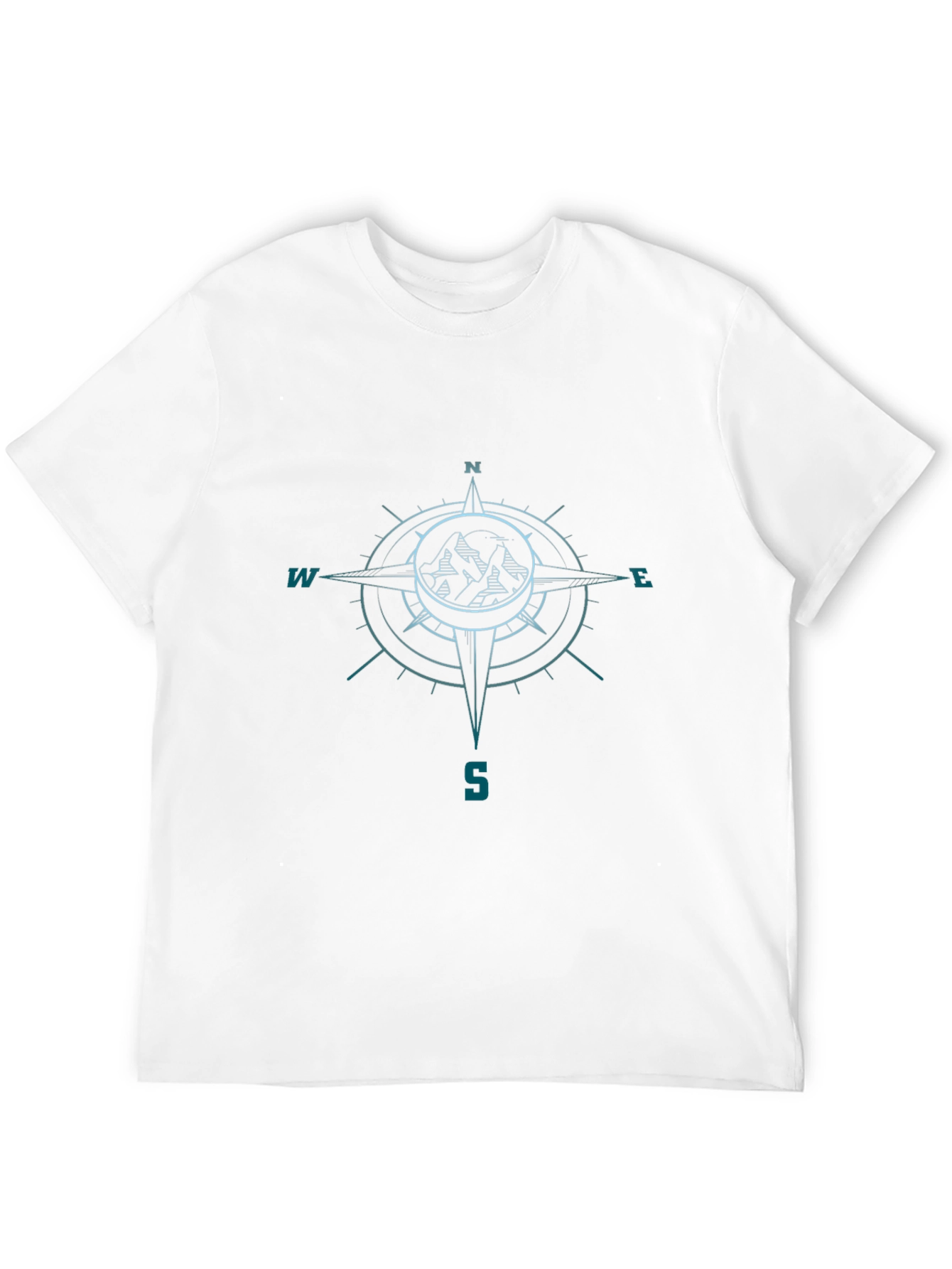 Compass Mountain Graphic Tee - Black Adventure Shirt
