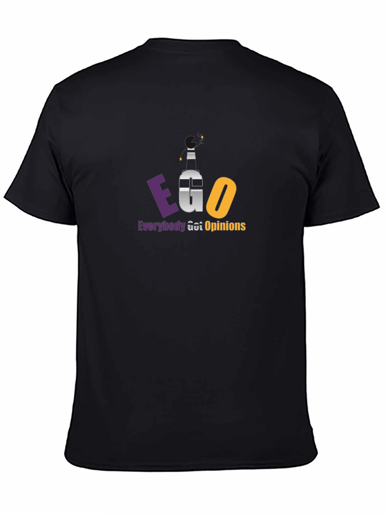 EGO Everybody Got Opinions Black T-Shirt