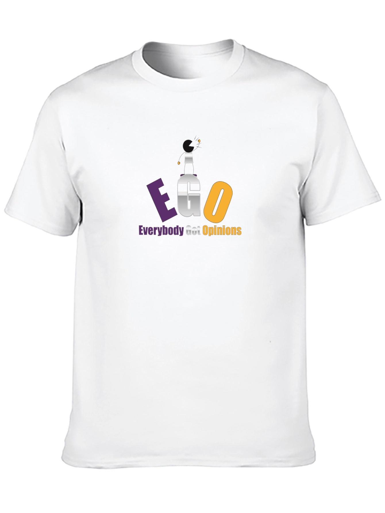 EGO Everybody Got Opinions Black T-Shirt
