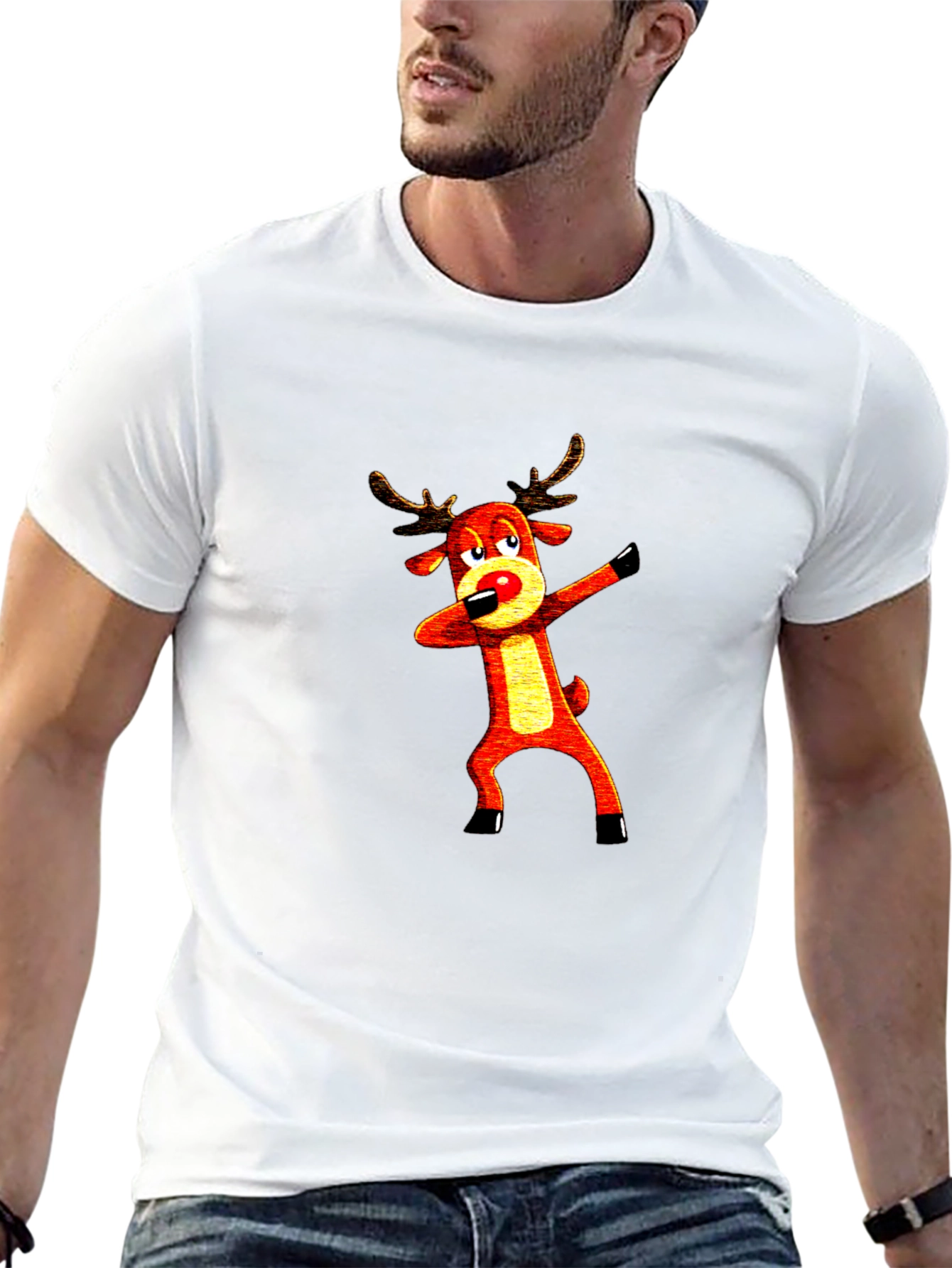 Rudolph Dabbing Crew Neck T-Shirt