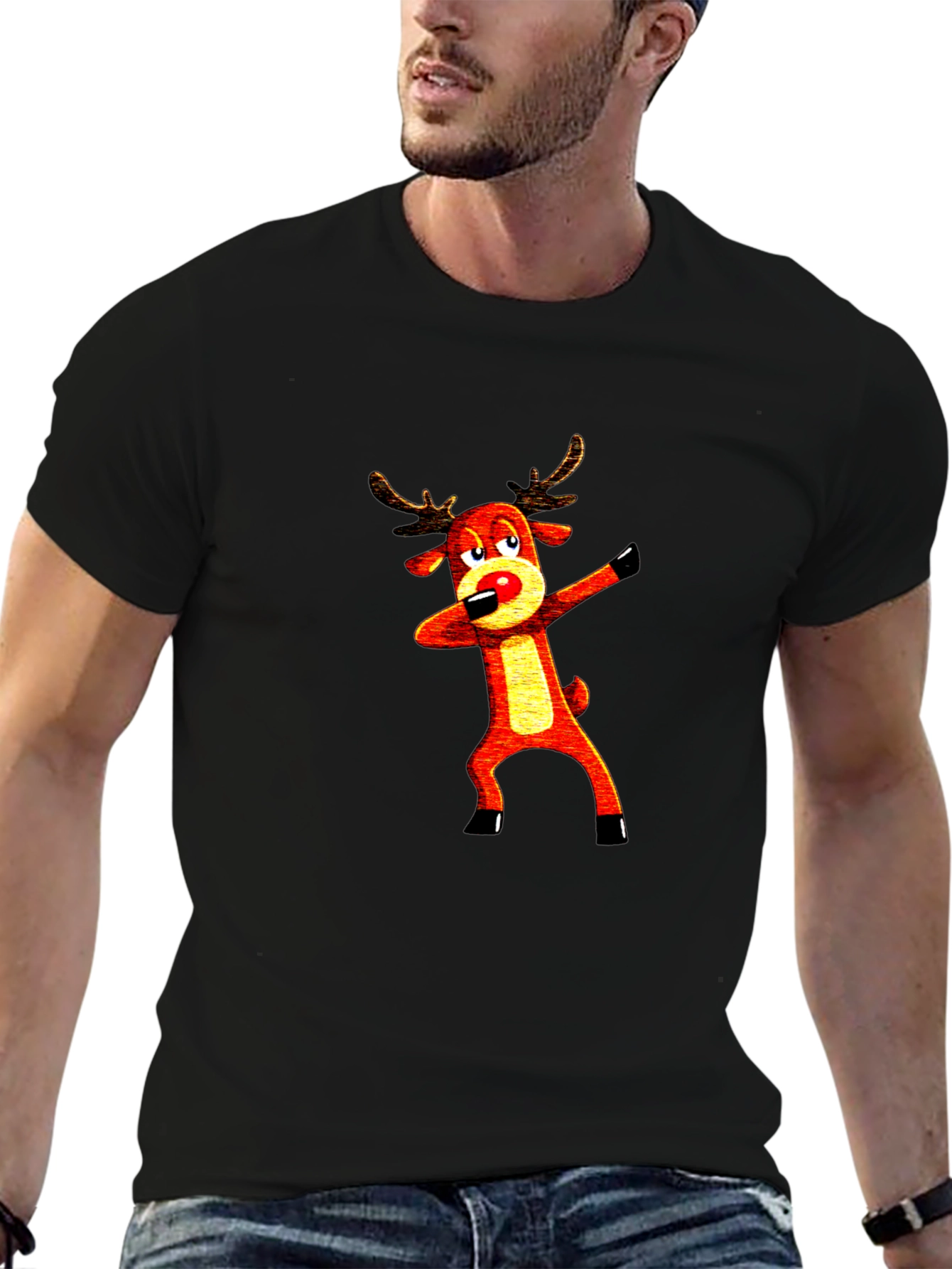 Rudolph Dabbing Crew Neck T-Shirt