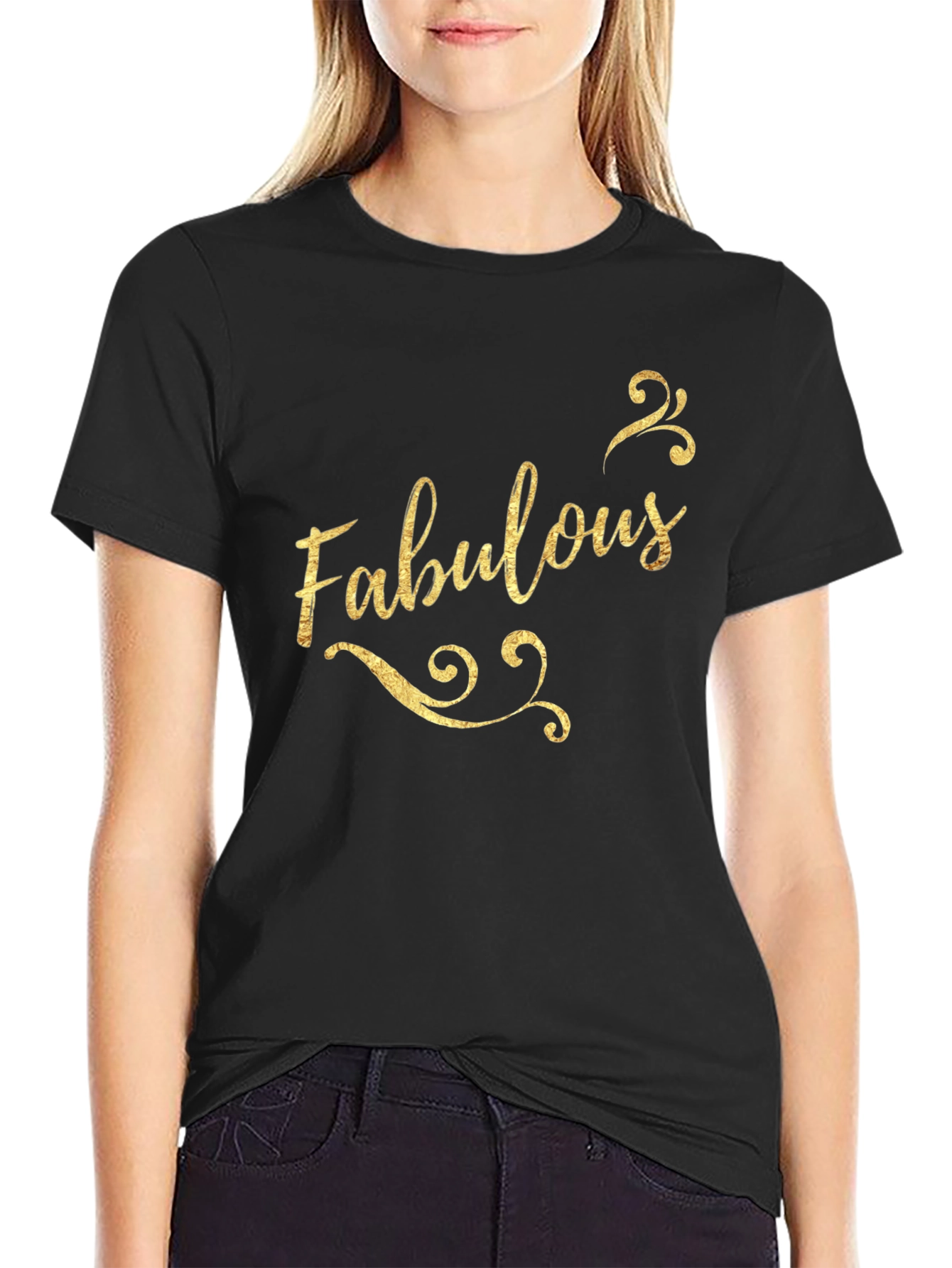 Fabulous Graphic Print Black Cotton Tee