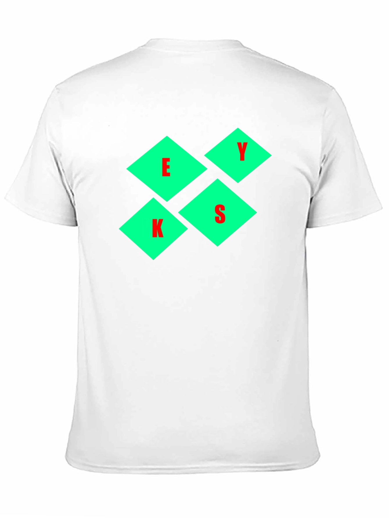 Stylish Black T-Shirt with Diamond Letter Design