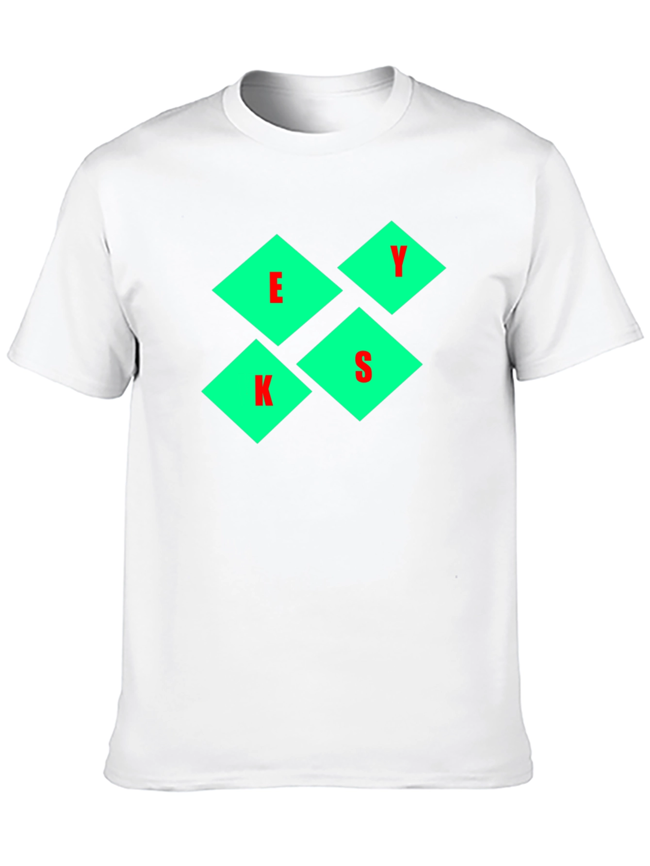 Stylish Black T-Shirt with Diamond Letter Design