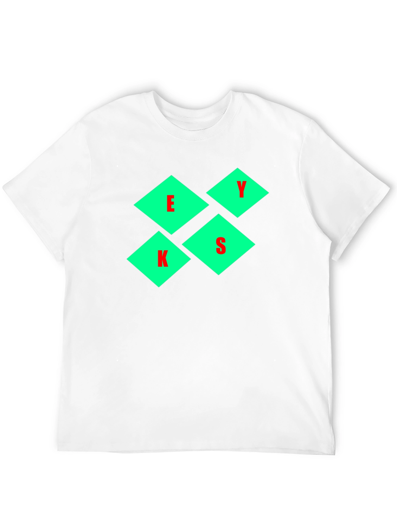 Stylish Black T-Shirt with Diamond Letter Design