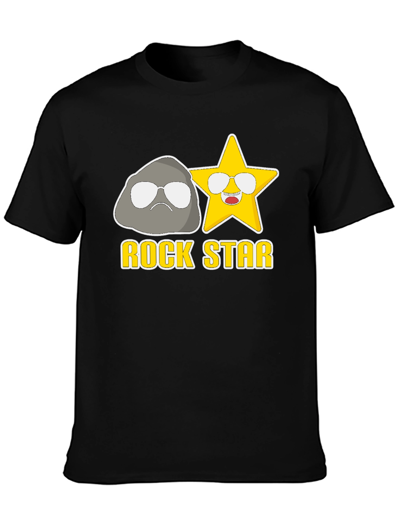 Rock Star Graphic T-Shirt - Unisex Black Tee