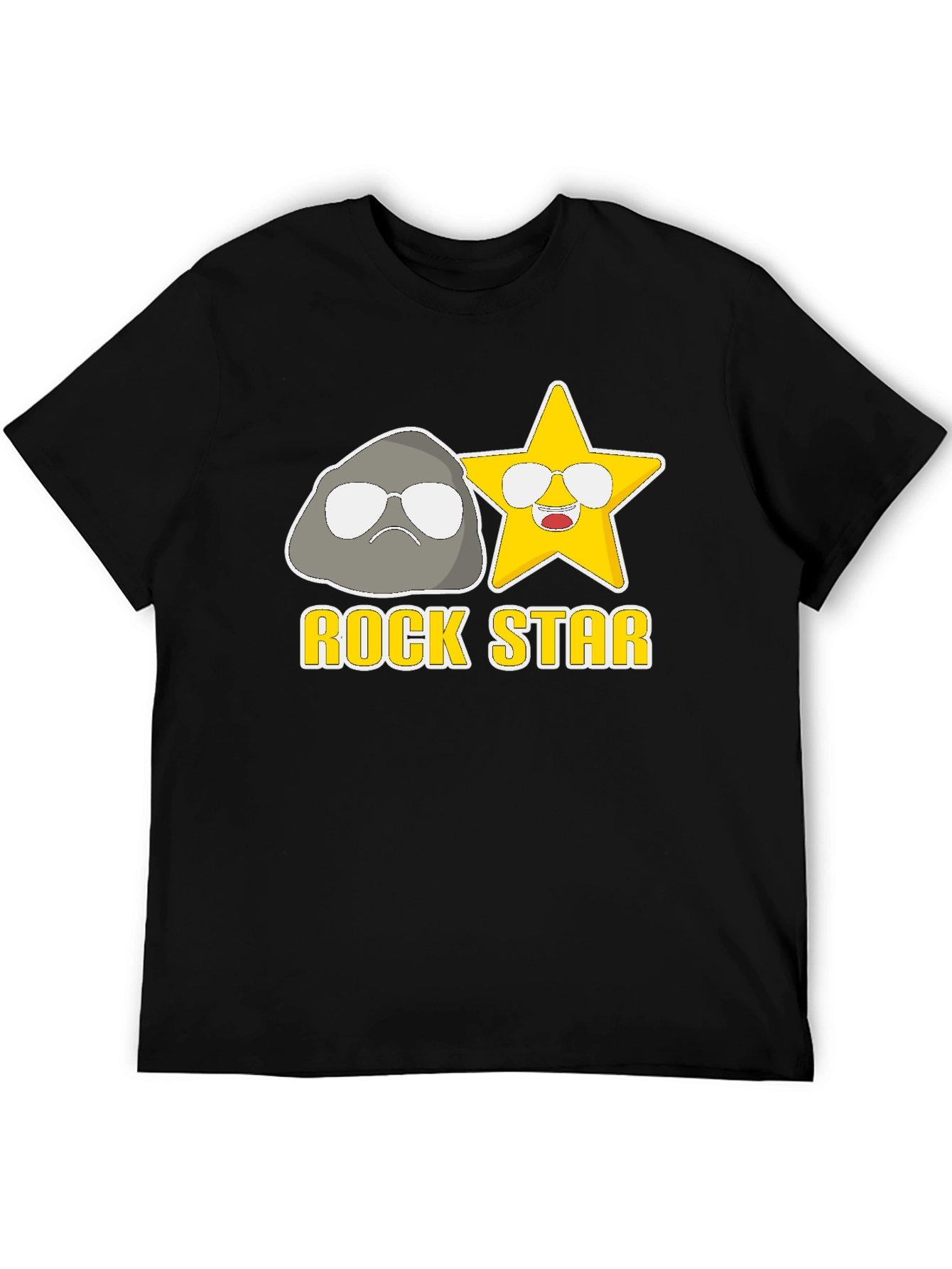 Rock Star Graphic T-Shirt - Unisex Black Tee