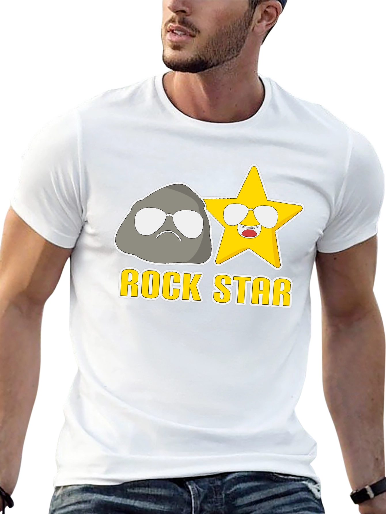 Rock Star Graphic T-Shirt - Unisex Black Tee