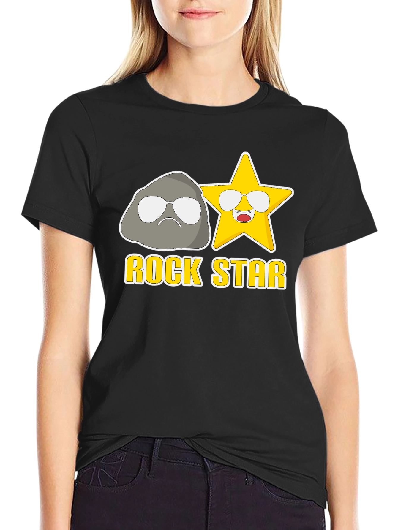 Rock Star Graphic T-Shirt - Unisex Black Tee