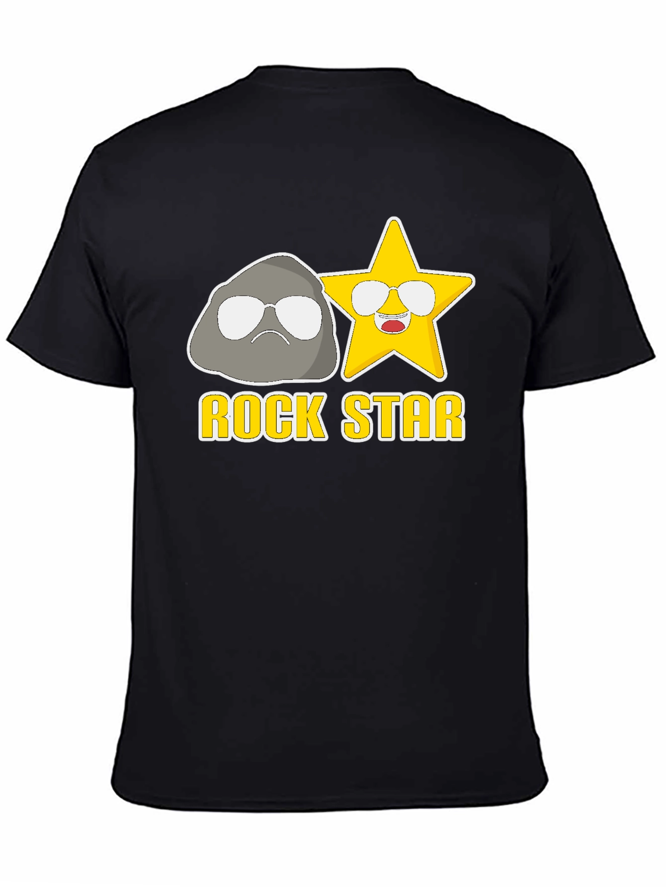 Rock Star Graphic T-Shirt - Unisex Black Tee