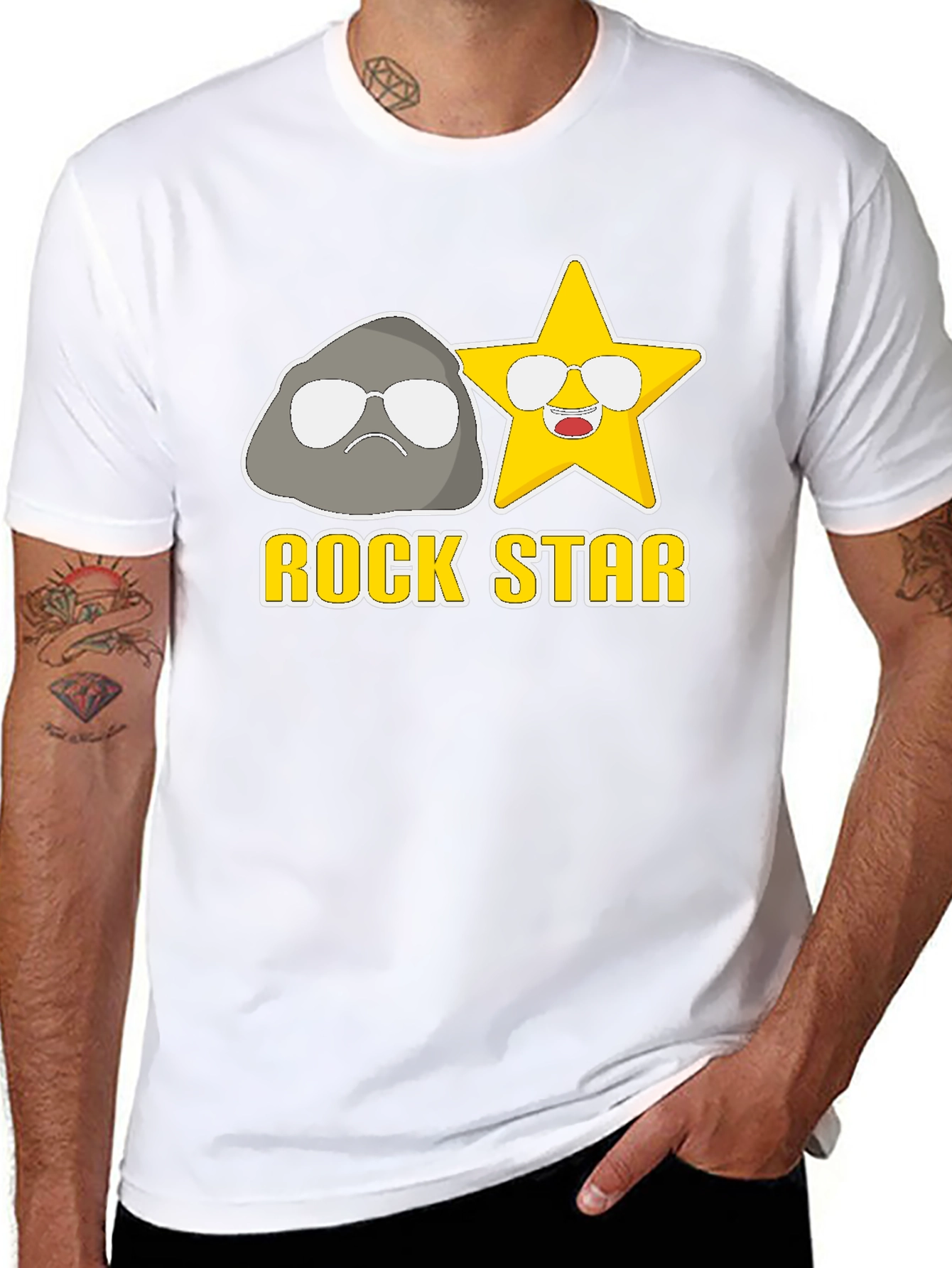Rock Star Graphic T-Shirt - Unisex Black Tee
