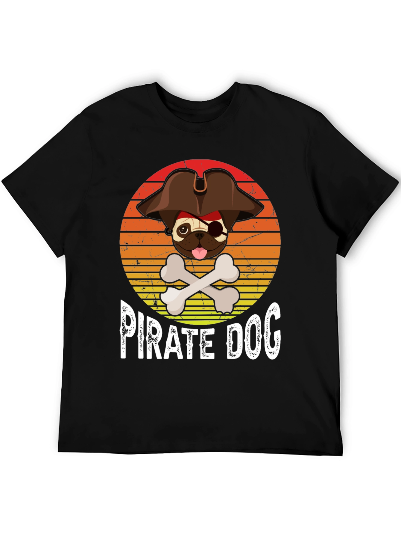 Pirate Dog T-Shirt - Funny Pug Design