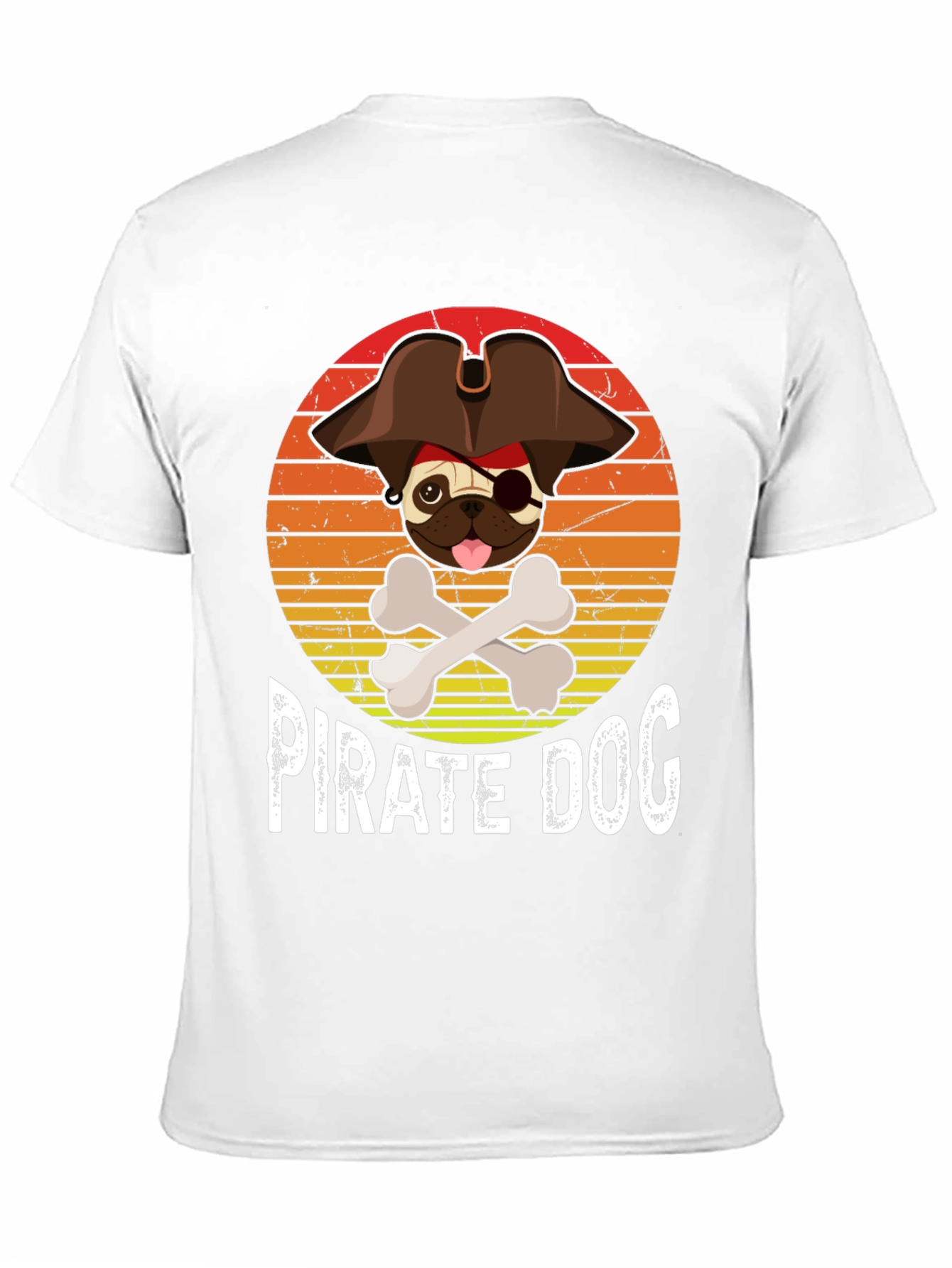 Pirate Dog T-Shirt - Funny Pug Design