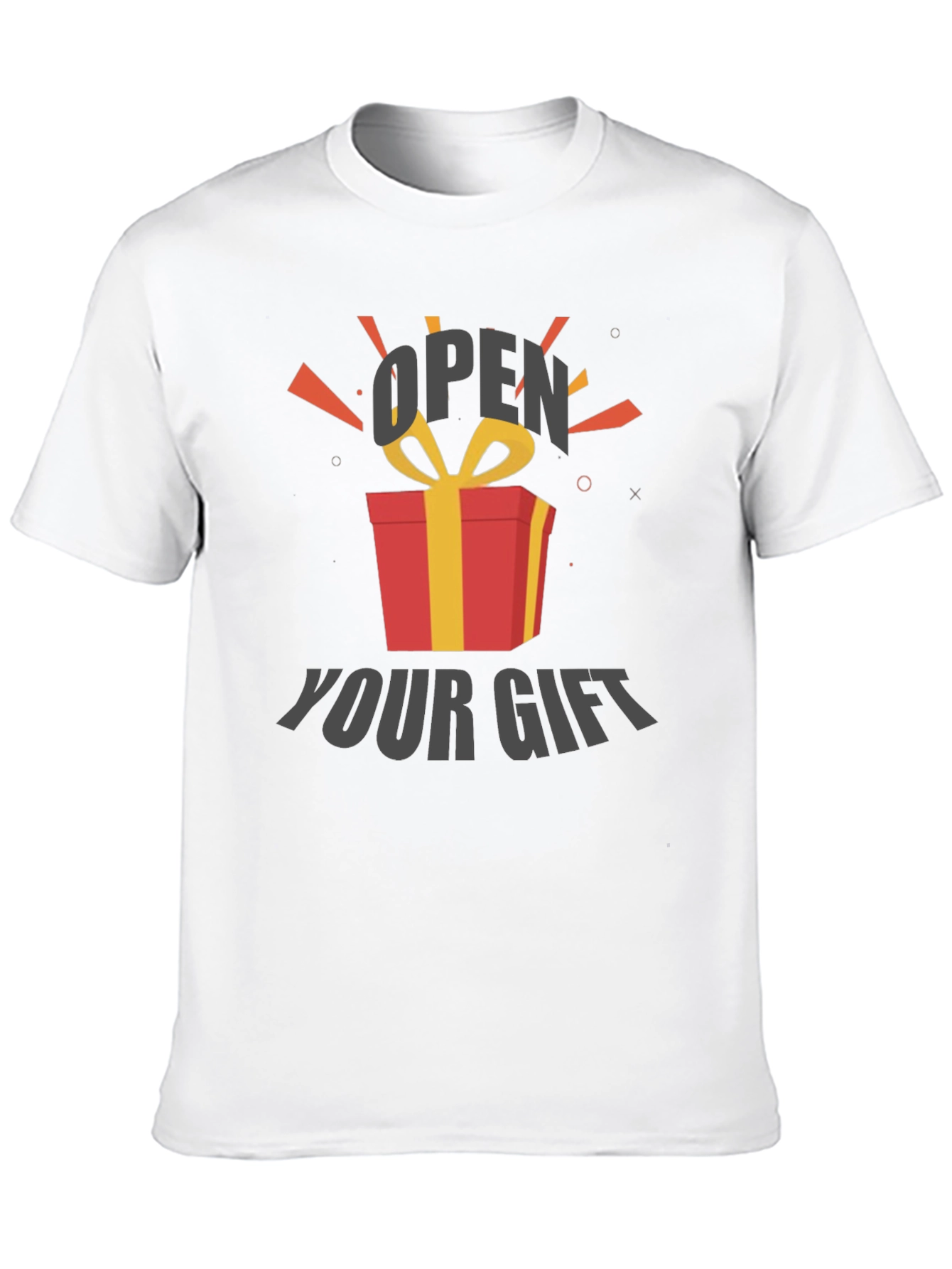 Open Your Gift Graphic Tee - Soft Cotton Blend