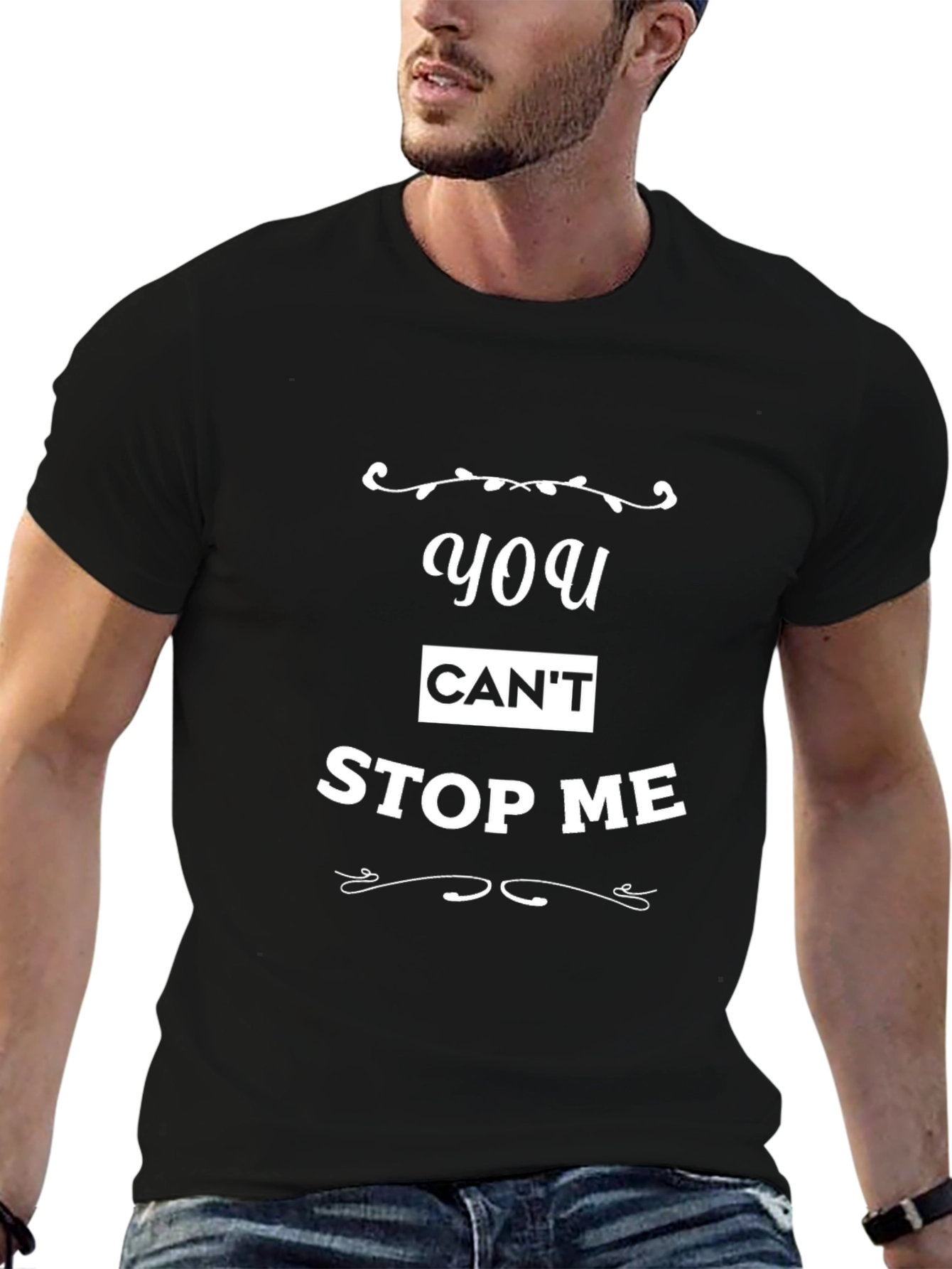You Cant Stop Me Black Graphic Tee