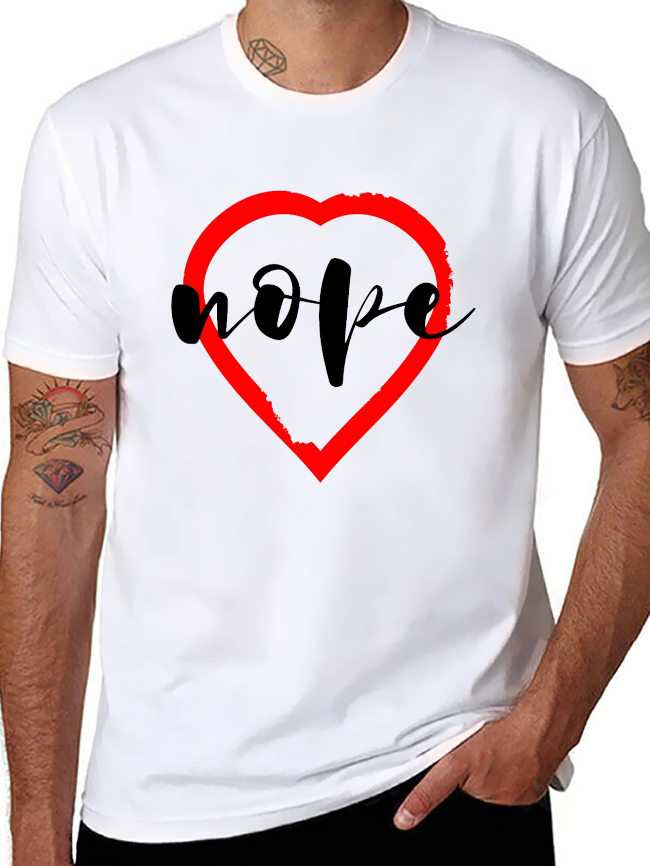 Hope Heart Graphic Tee - Unisex Black T-Shirt