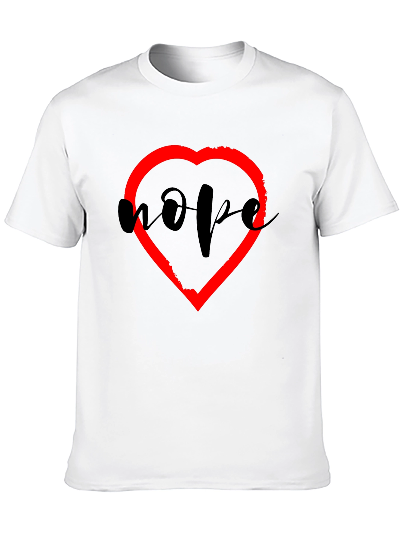 Hope Heart Graphic Tee - Unisex Black T-Shirt