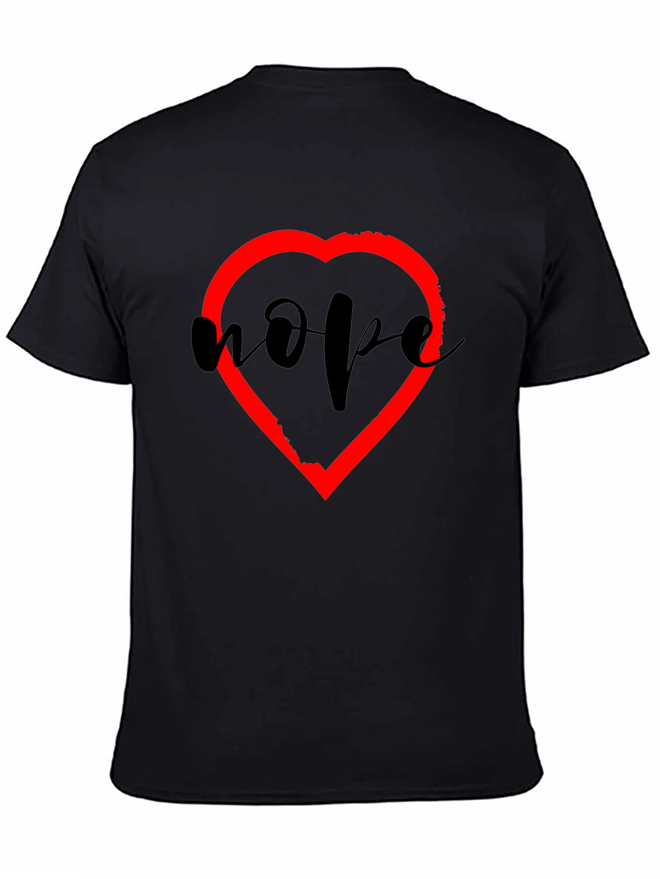 Hope Heart Graphic Tee - Unisex Black T-Shirt