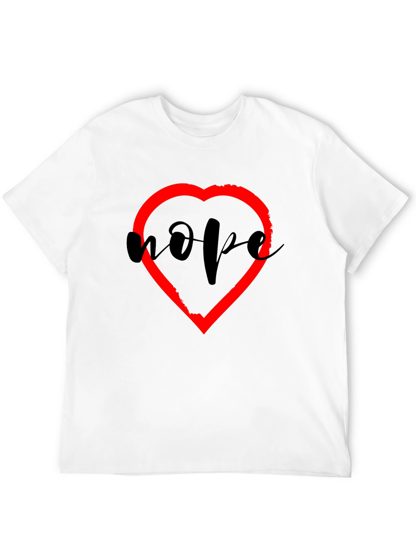 Hope Heart Graphic Tee - Unisex Black T-Shirt