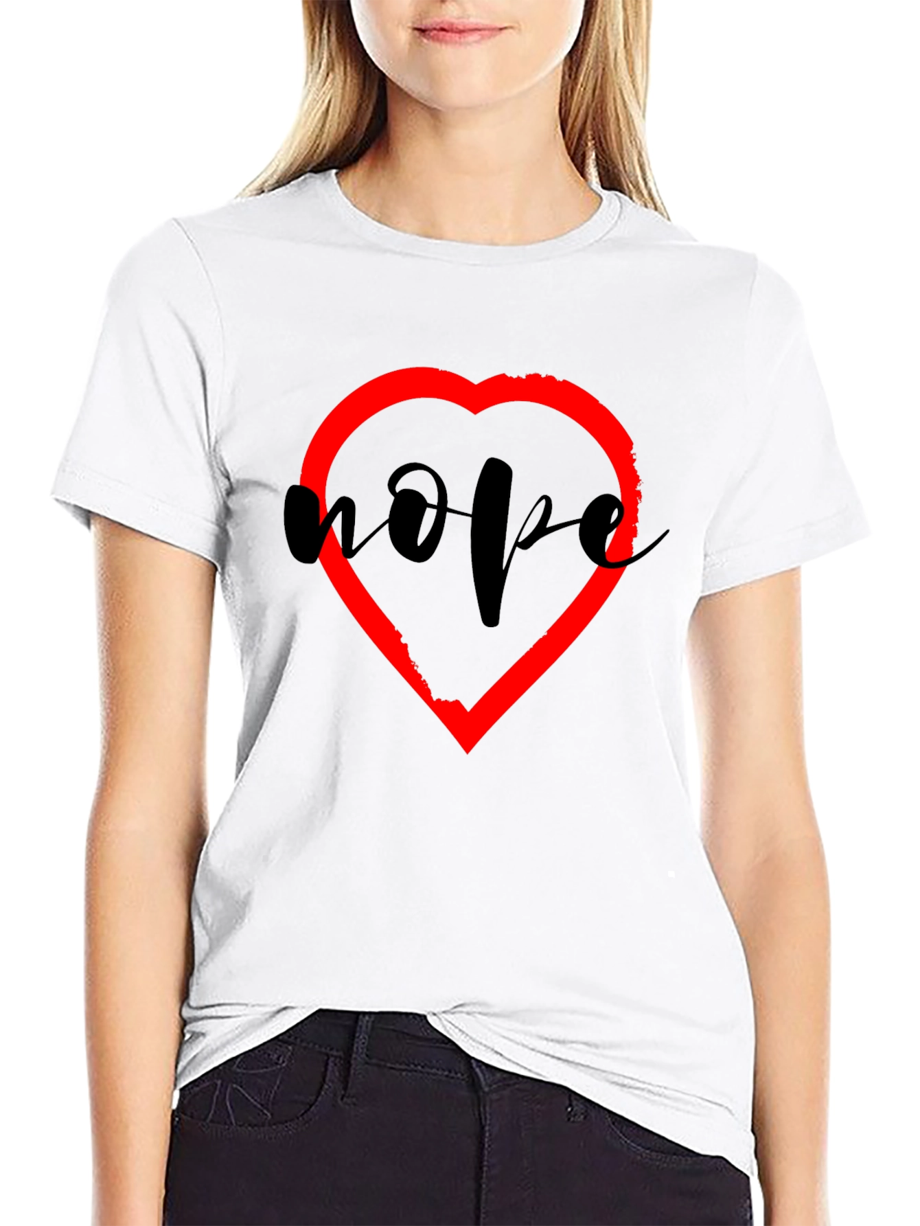 Hope Heart Graphic Tee - Unisex Black T-Shirt